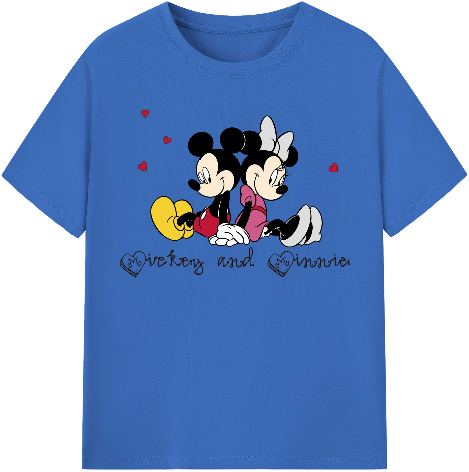 （画像用） ミッキーマウス Mickey Mouse 綿100％半袖Tシャツ（フロントプリント）