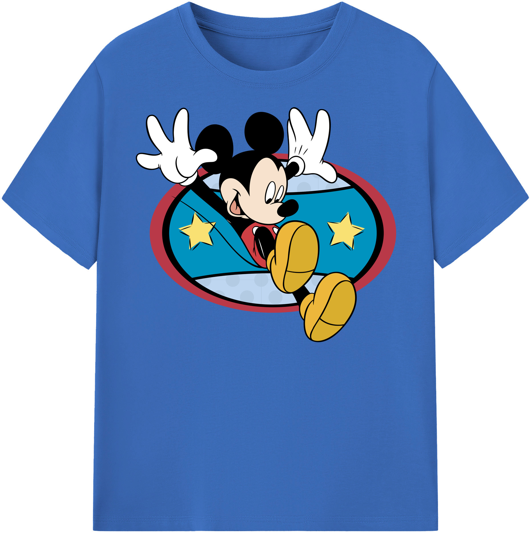 （画像用） ミッキーマウス Mickey Mouse 綿100％半袖Tシャツ（フロントプリント）