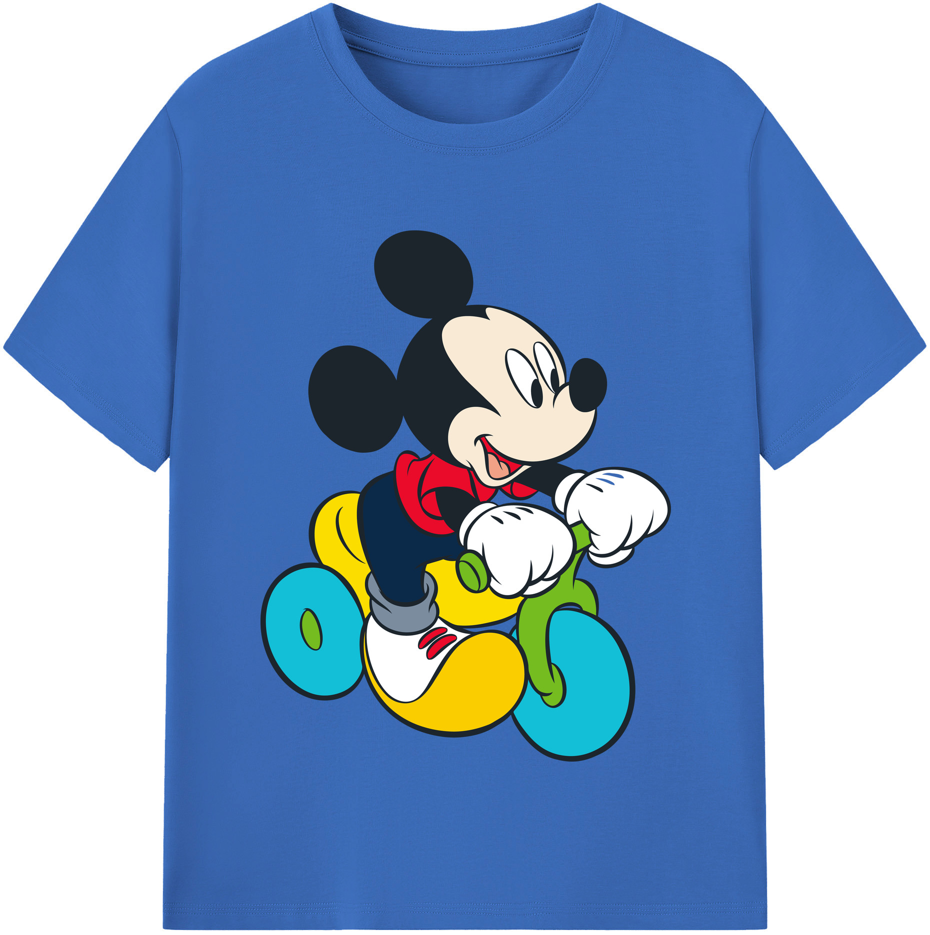（画像用） ミッキーマウス Mickey Mouse 綿100％半袖Tシャツ（フロントプリント）