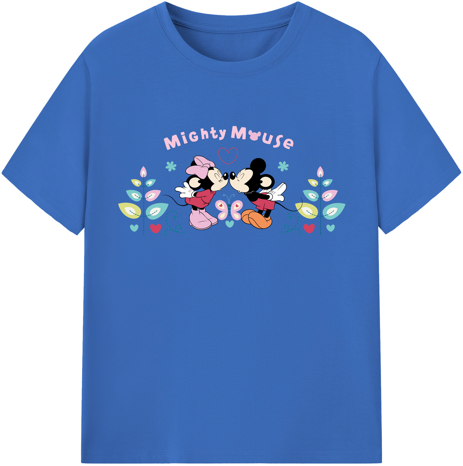 （画像用） ミッキーマウス Mickey Mouse 綿100％半袖Tシャツ（フロントプリント）