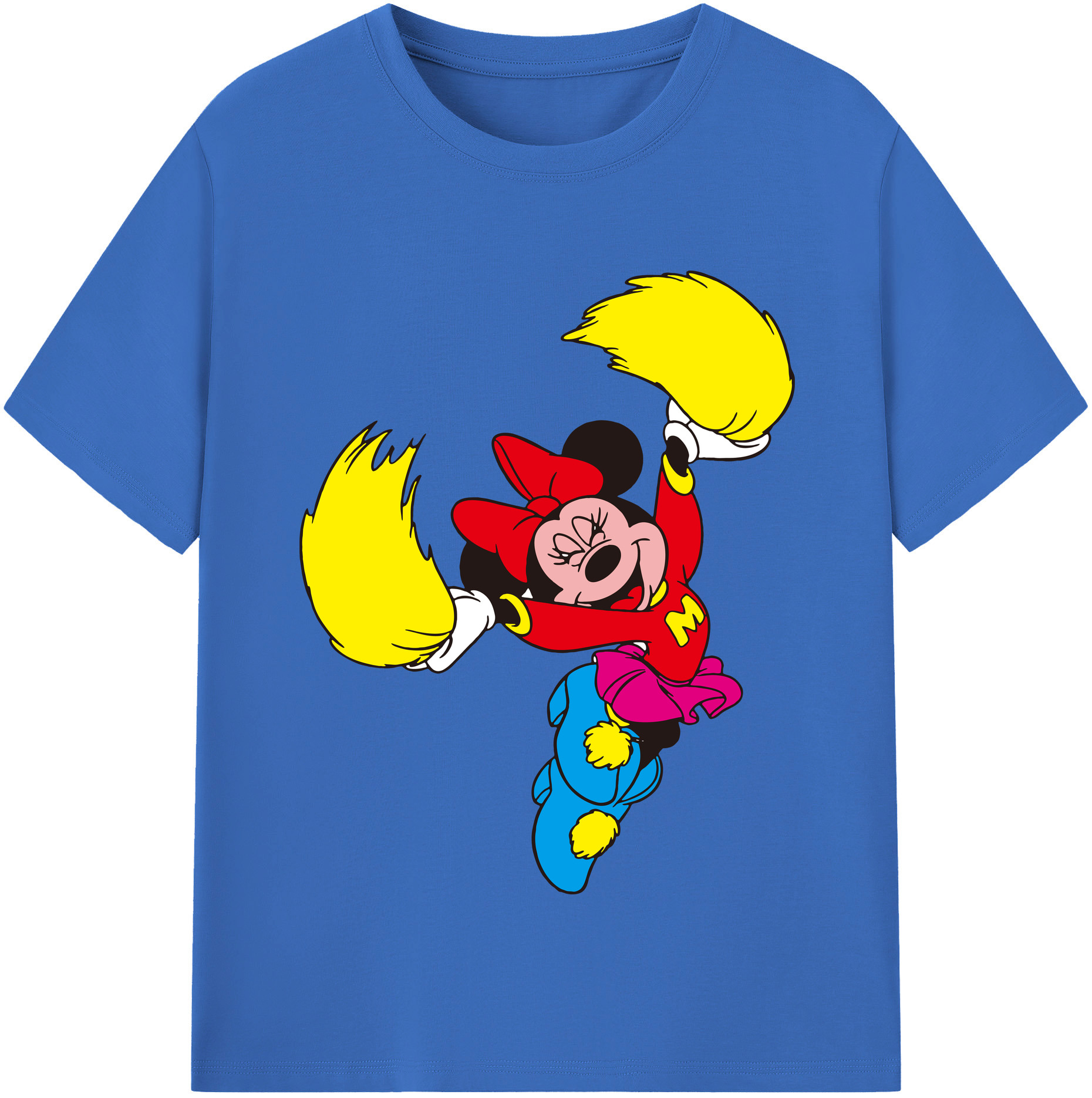 （画像用） ミッキーマウス Mickey Mouse 綿100％半袖Tシャツ（フロントプリント）