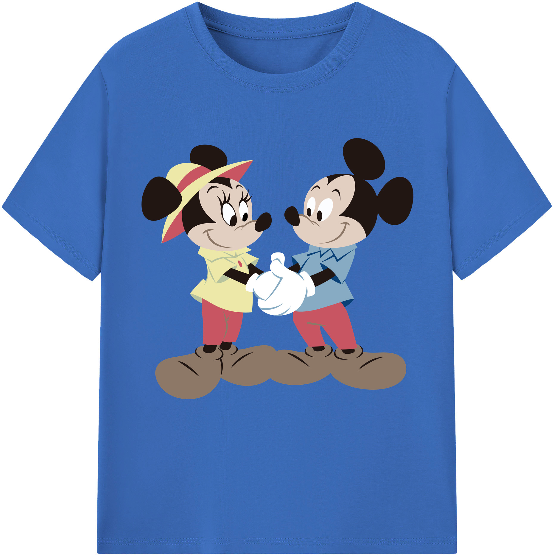 （画像用） ミッキーマウス Mickey Mouse 綿100％半袖Tシャツ（フロントプリント）
