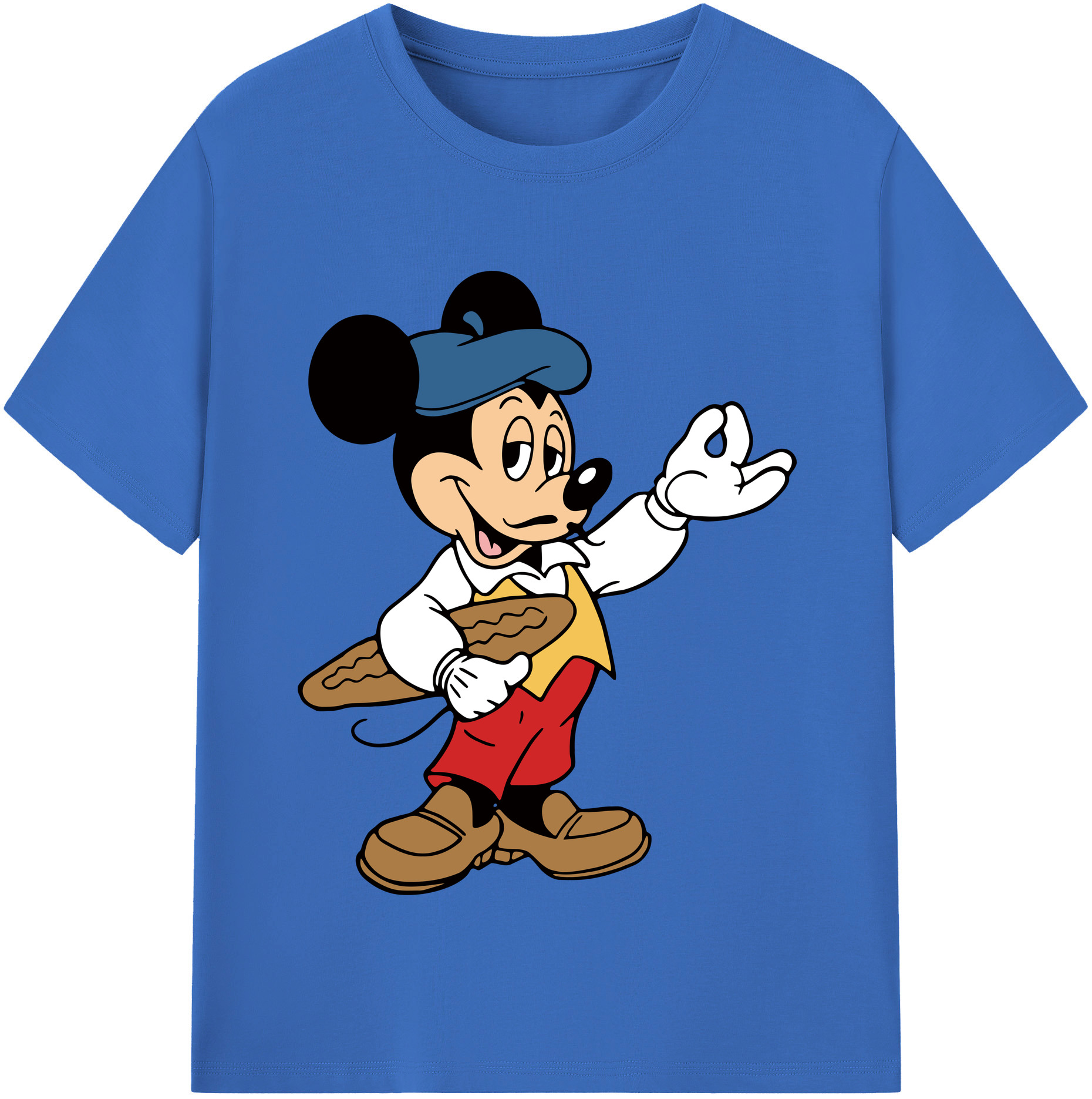 （画像用） ミッキーマウス Mickey Mouse 綿100％半袖Tシャツ（フロントプリント）