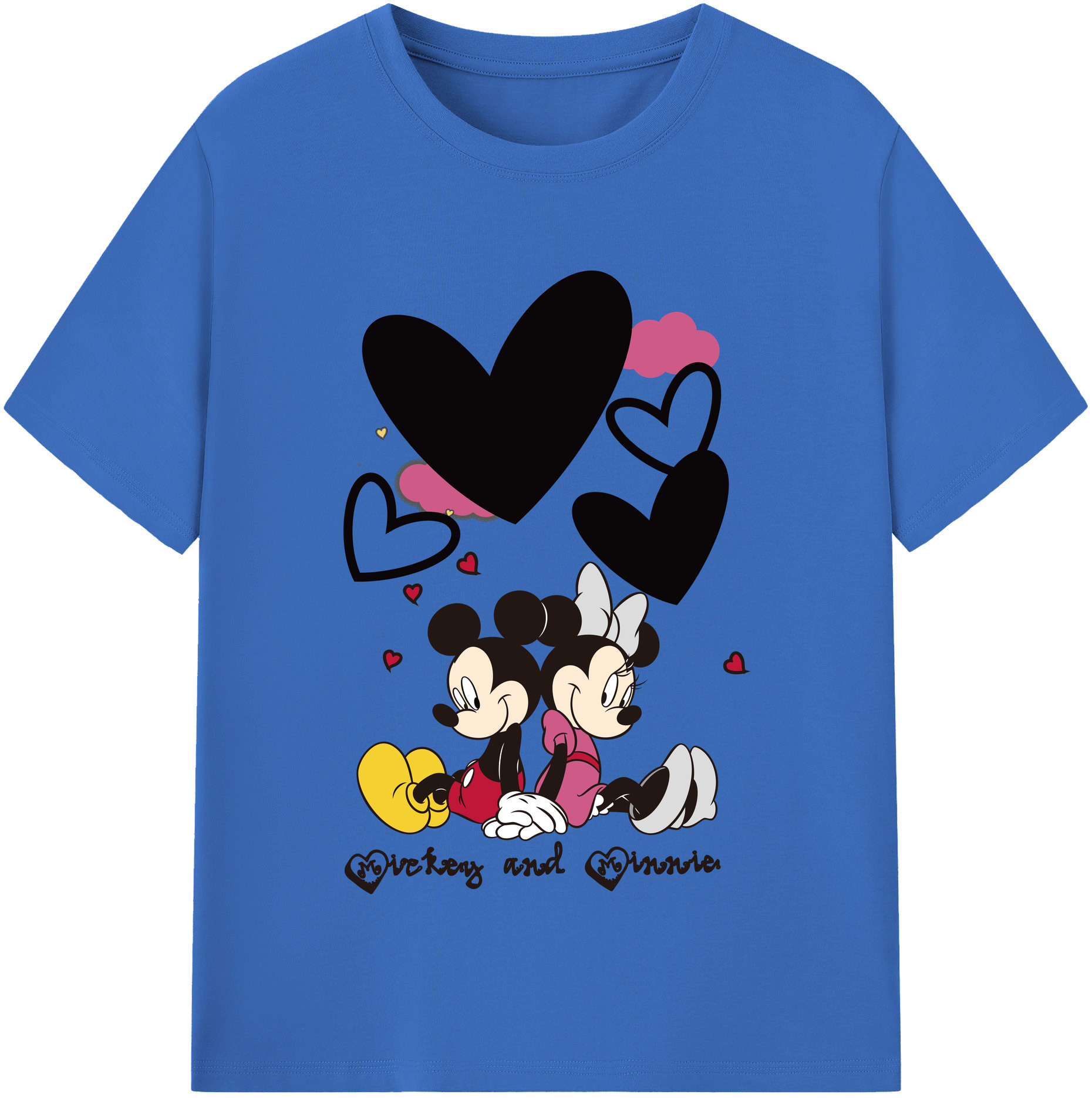 （画像用） ミッキーマウス Mickey Mouse 綿100％半袖Tシャツ（フロントプリント）