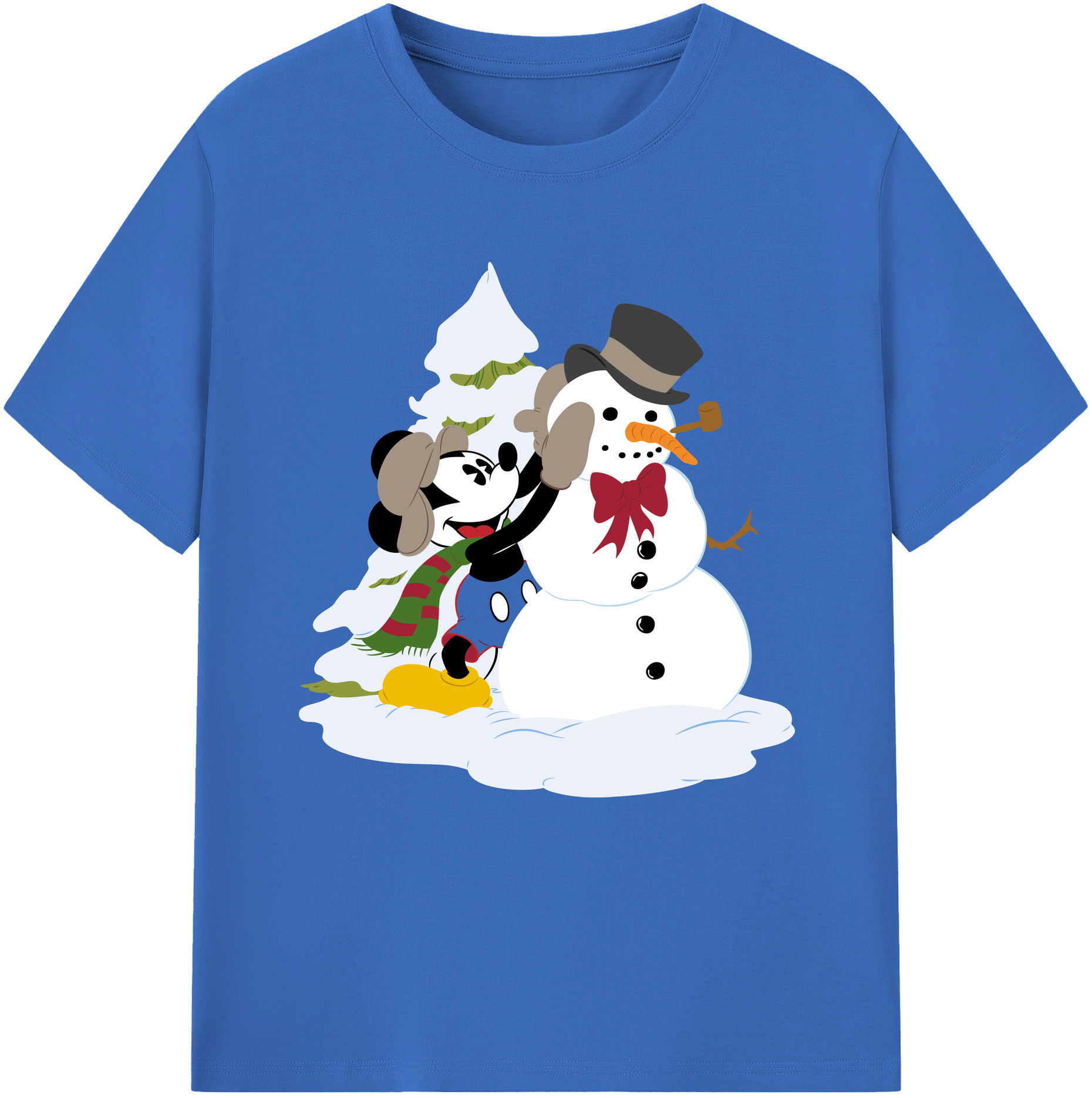 （画像用） ミッキーマウス Mickey Mouse 綿100％半袖Tシャツ（フロントプリント）