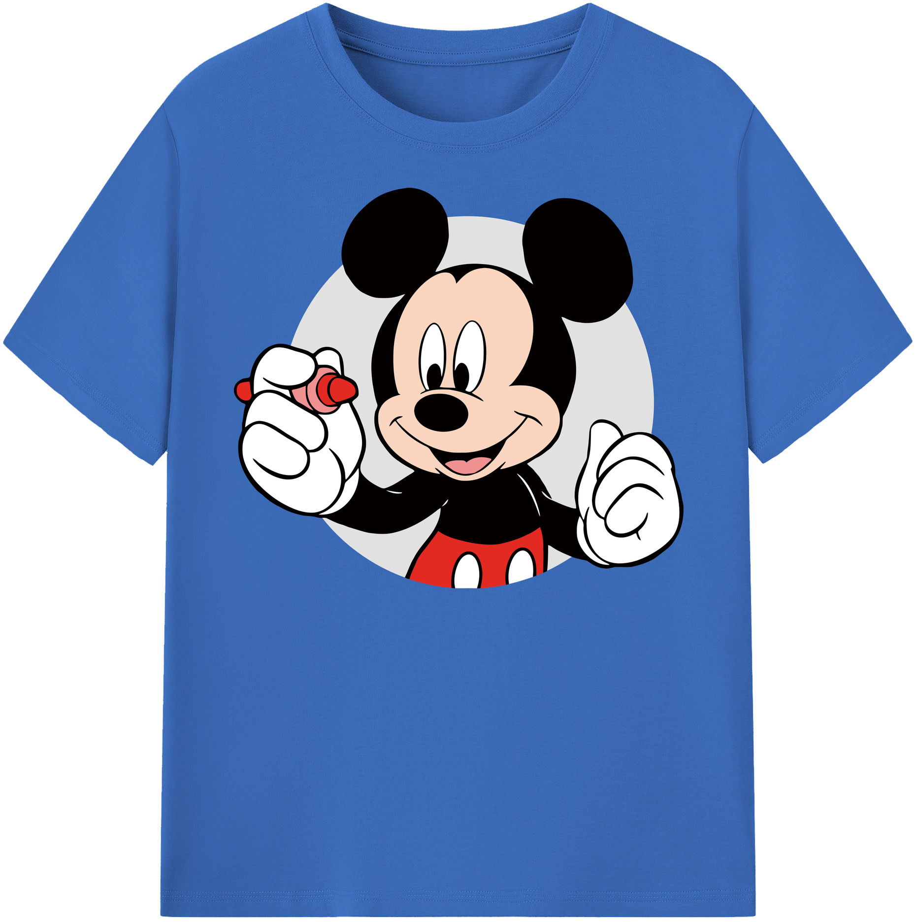 （画像用） ミッキーマウス Mickey Mouse 綿100％半袖Tシャツ（フロントプリント）