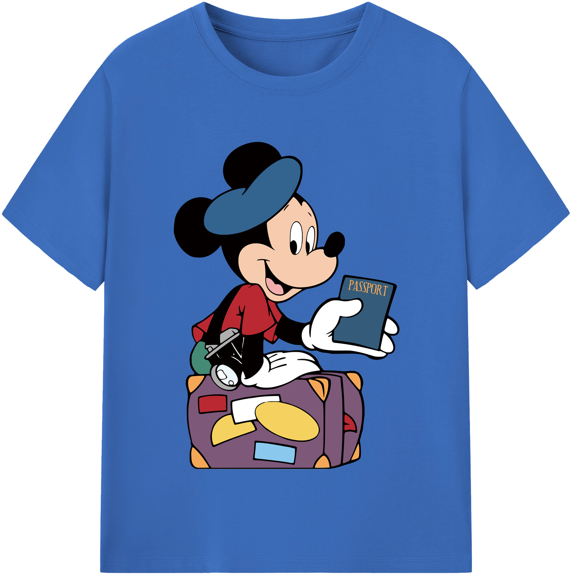（画像用） ミッキーマウス Mickey Mouse 綿100％半袖Tシャツ（フロントプリント）