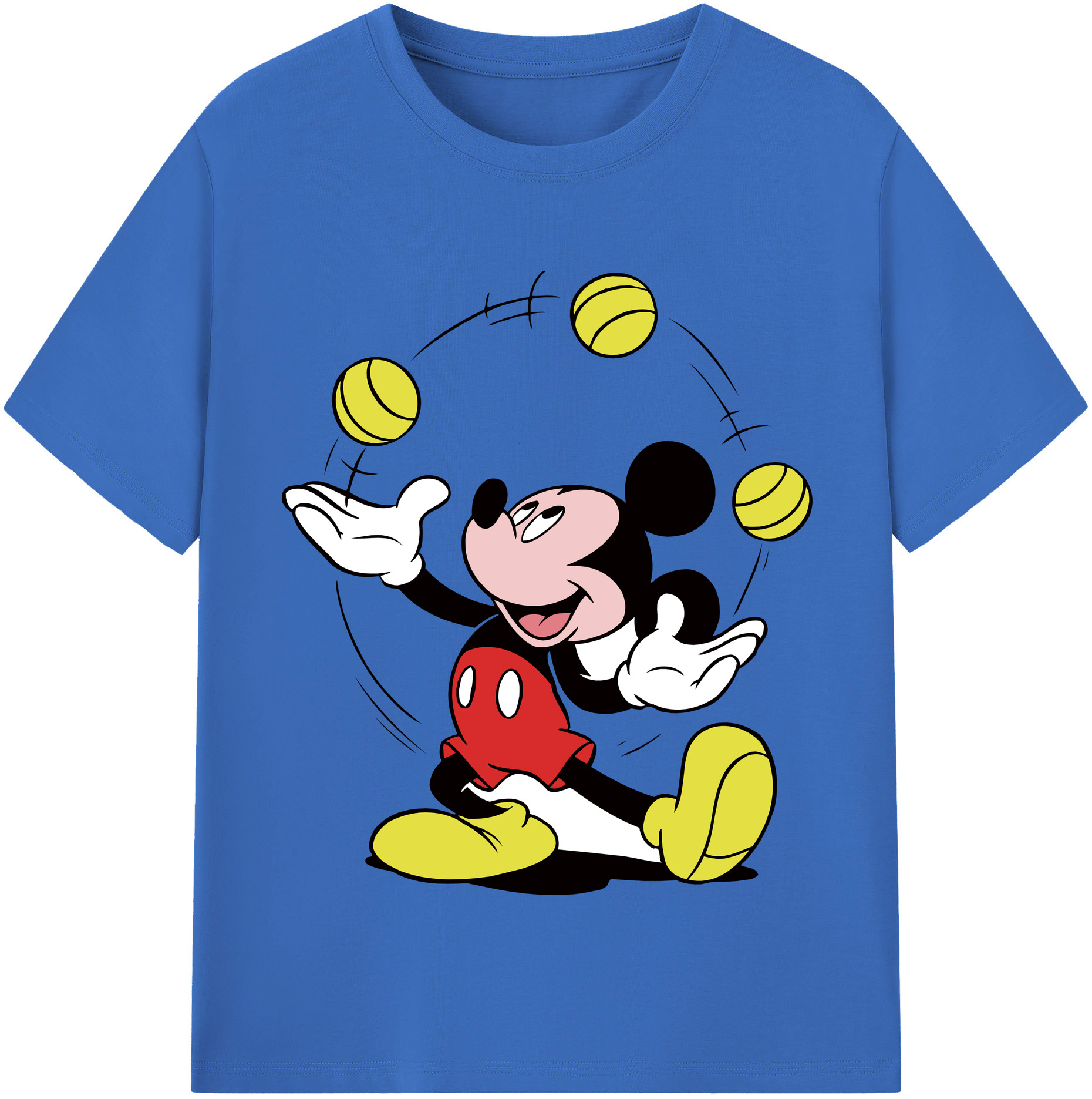 （画像用） ミッキーマウス Mickey Mouse 綿100％半袖Tシャツ（フロントプリント）