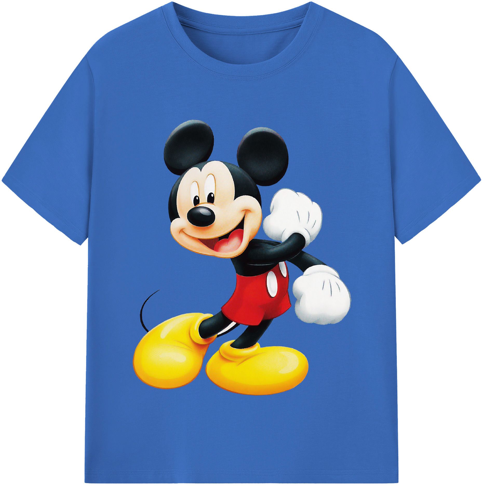 （画像用） ミッキーマウス Mickey Mouse 綿100％半袖Tシャツ（フロントプリント）