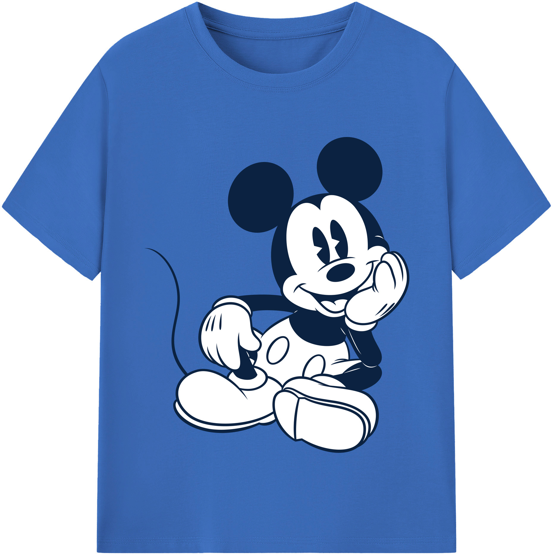 （画像用） ミッキーマウス Mickey Mouse 綿100％半袖Tシャツ（フロントプリント）