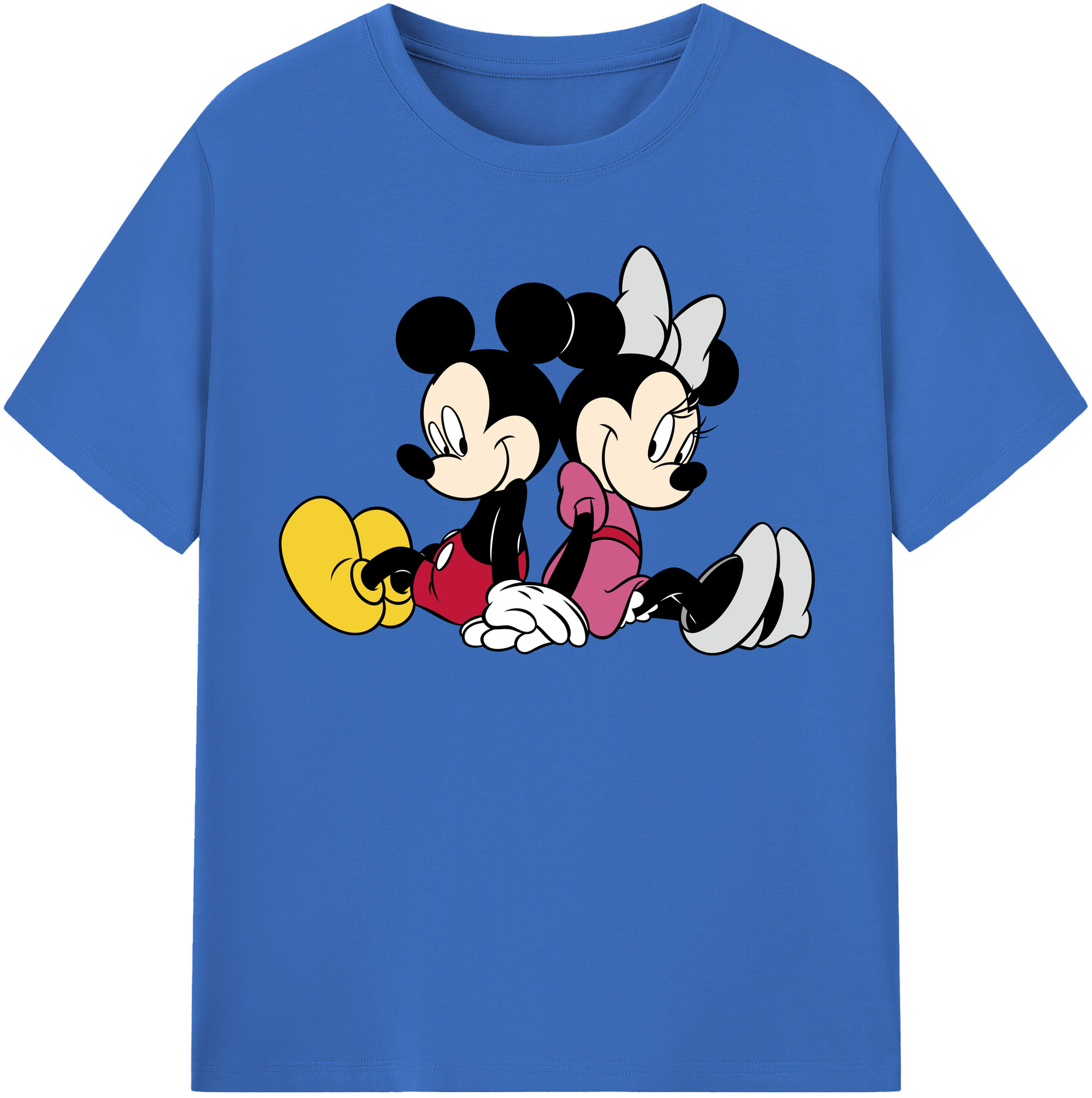 （画像用） ミッキーマウス Mickey Mouse 綿100％半袖Tシャツ（フロントプリント）