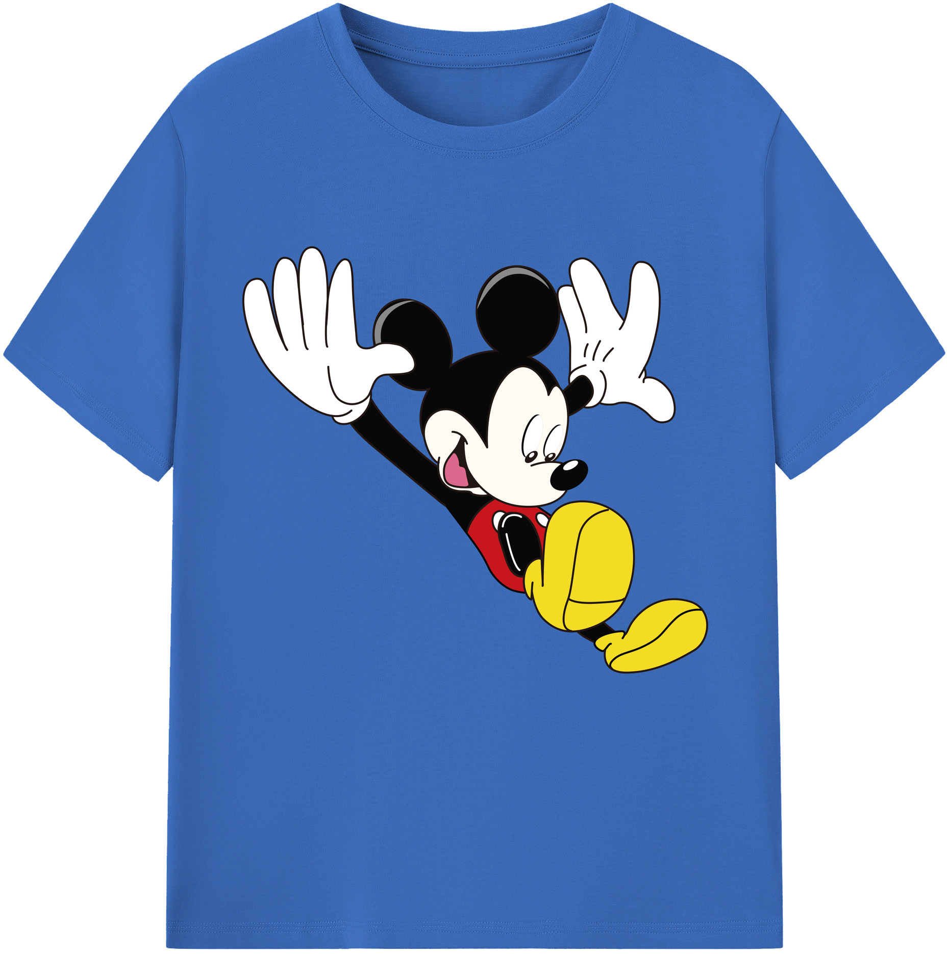 （画像用） ミッキーマウス Mickey Mouse 綿100％半袖Tシャツ（フロントプリント）