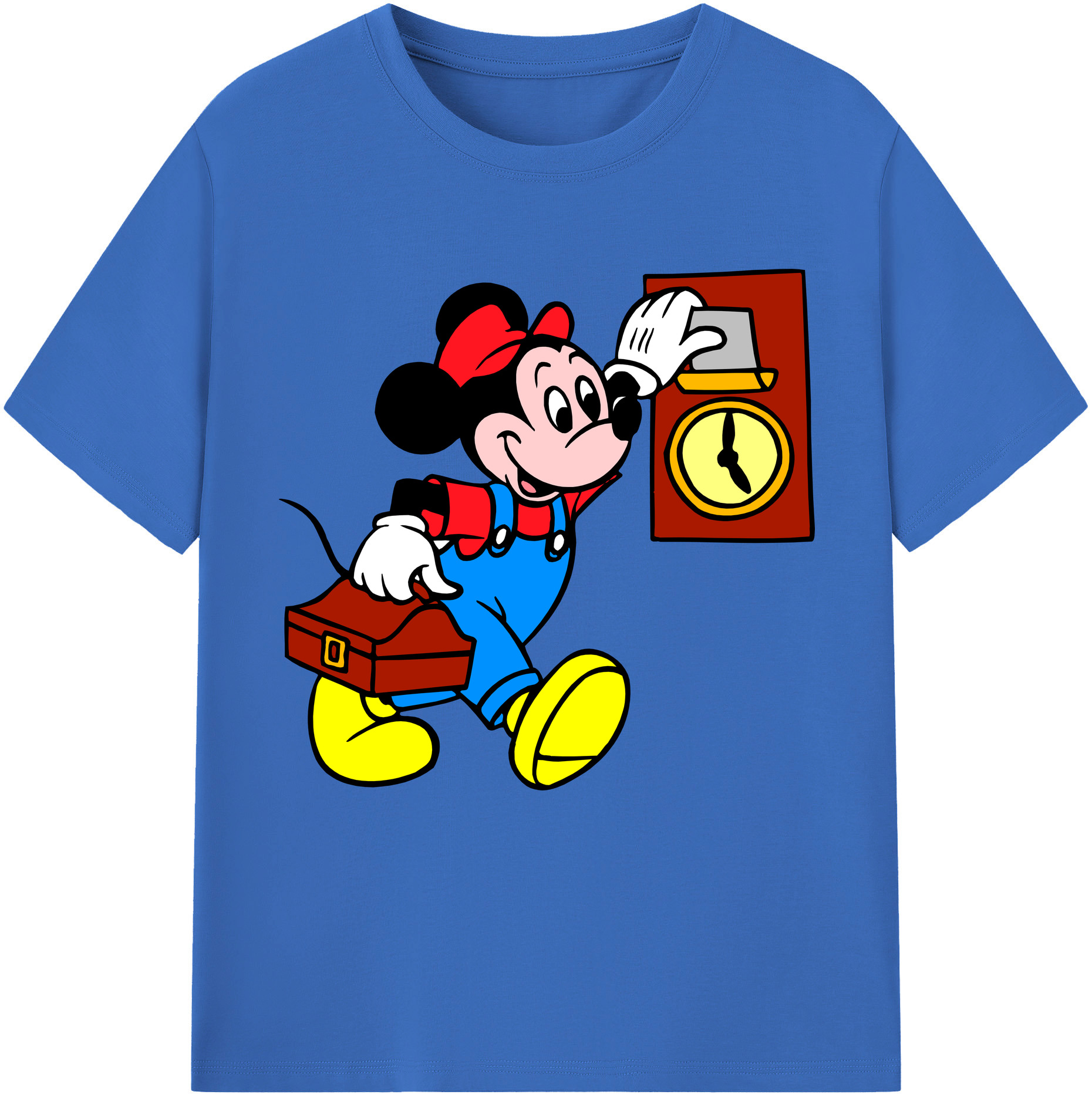 （画像用） ミッキーマウス Mickey Mouse 綿100％半袖Tシャツ（フロントプリント）