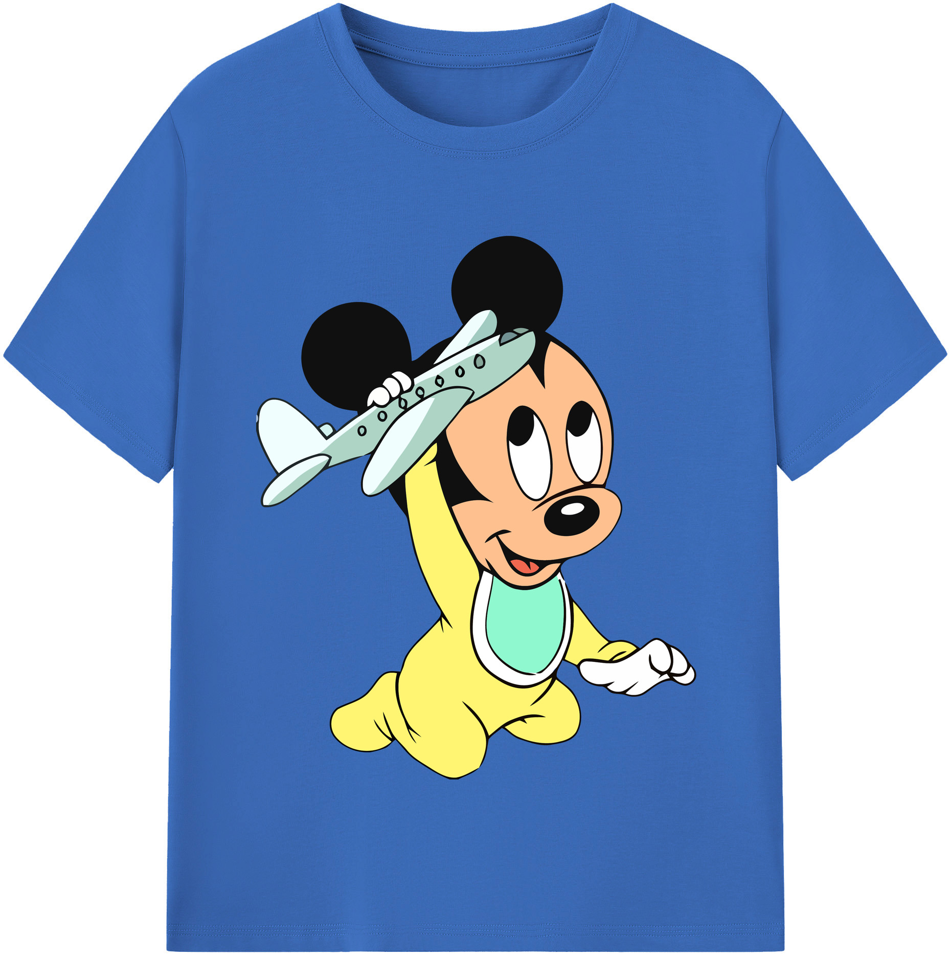 （画像用） ミッキーマウス Mickey Mouse 綿100％半袖Tシャツ（フロントプリント）