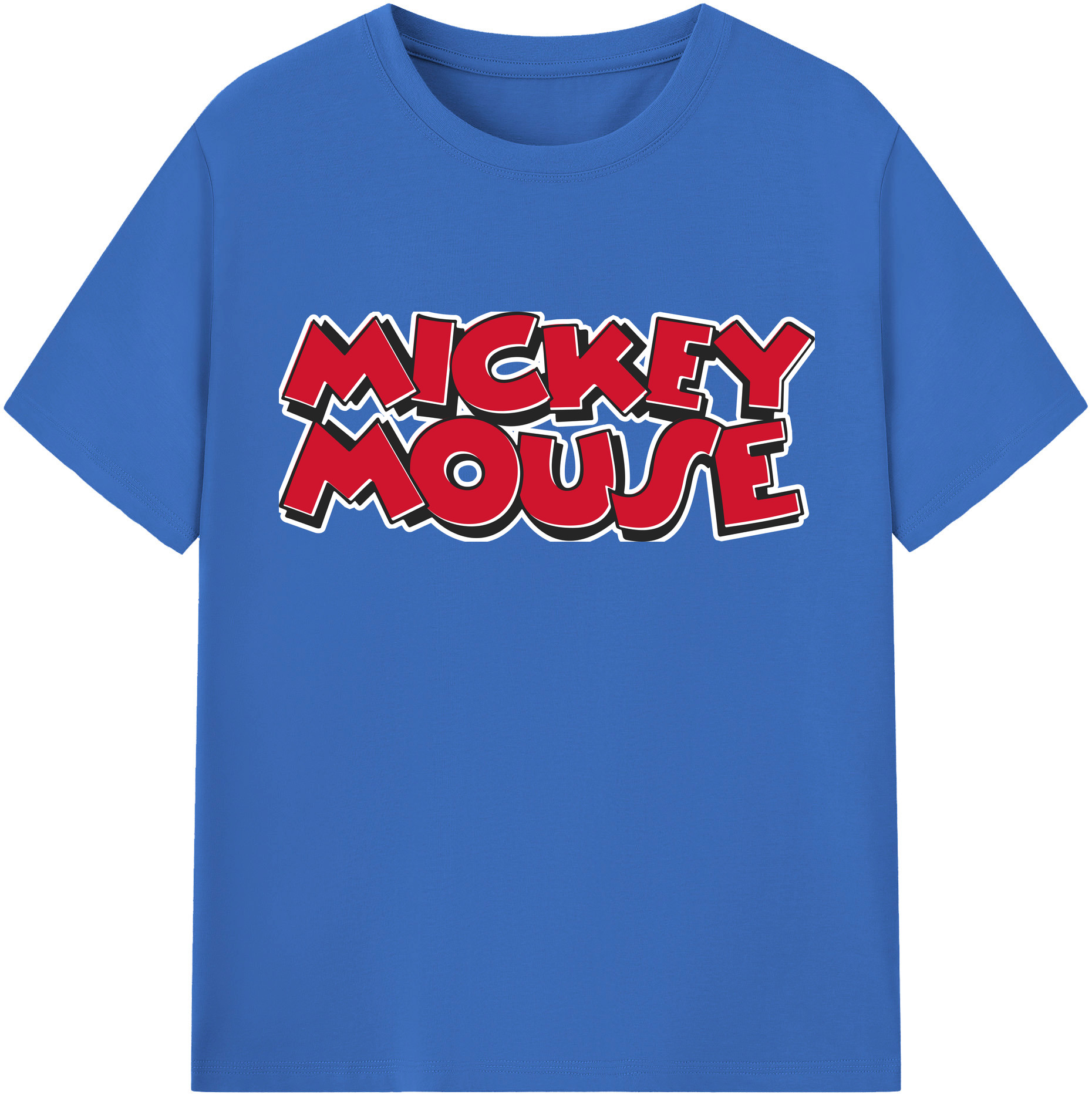 （画像用） ミッキーマウス Mickey Mouse 綿100％半袖Tシャツ（フロントプリント）