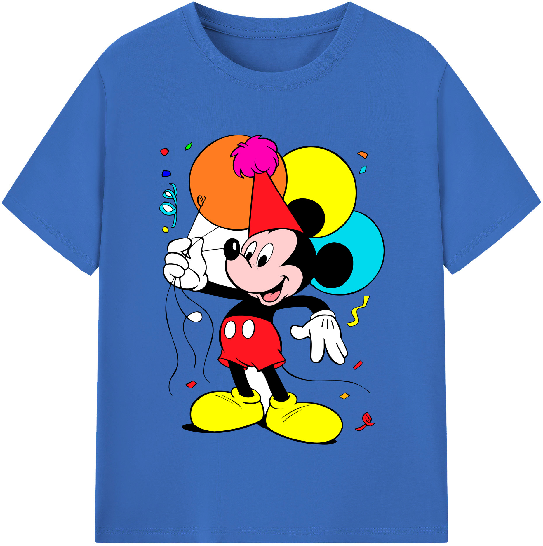 （画像用） ミッキーマウス Mickey Mouse 綿100％半袖Tシャツ（フロントプリント）