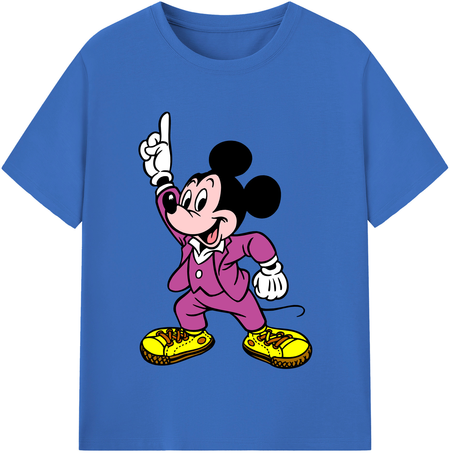 （画像用） ミッキーマウス Mickey Mouse 綿100％半袖Tシャツ（フロントプリント）
