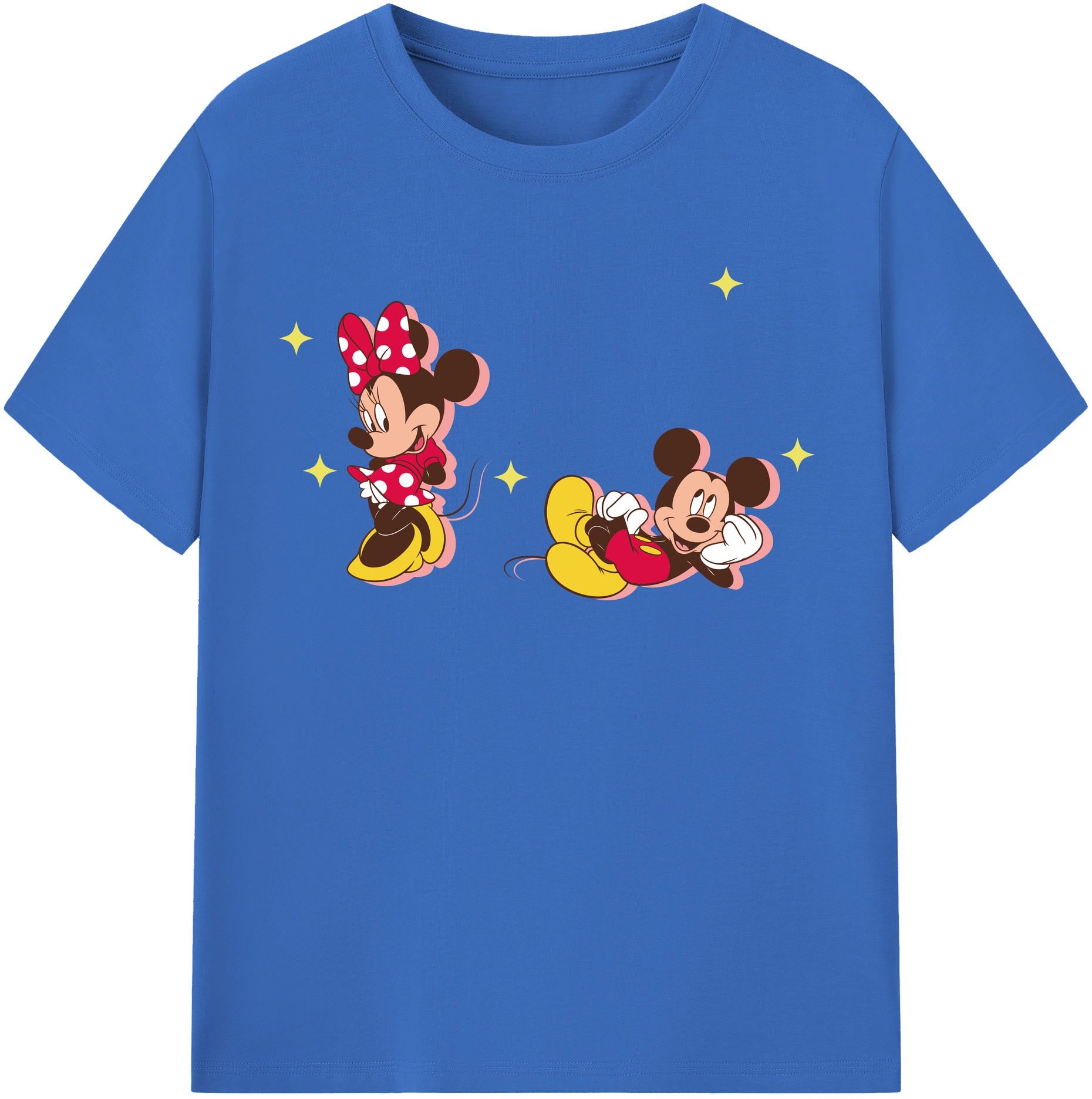 （画像用） ミッキーマウス Mickey Mouse 綿100％半袖Tシャツ（フロントプリント）