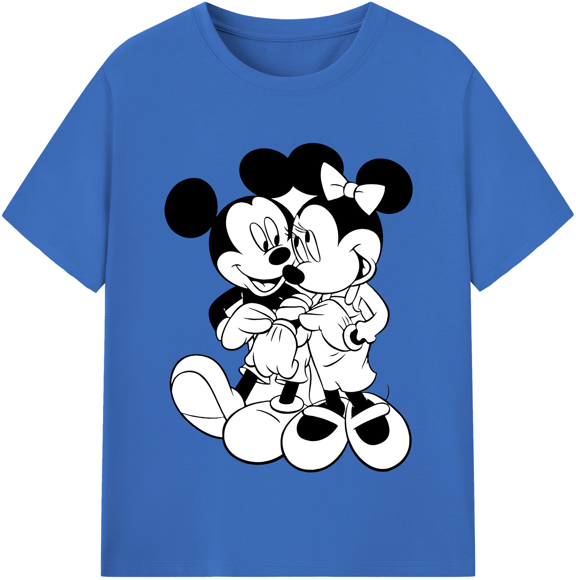 （画像用） ミッキーマウス Mickey Mouse 綿100％半袖Tシャツ（フロントプリント）