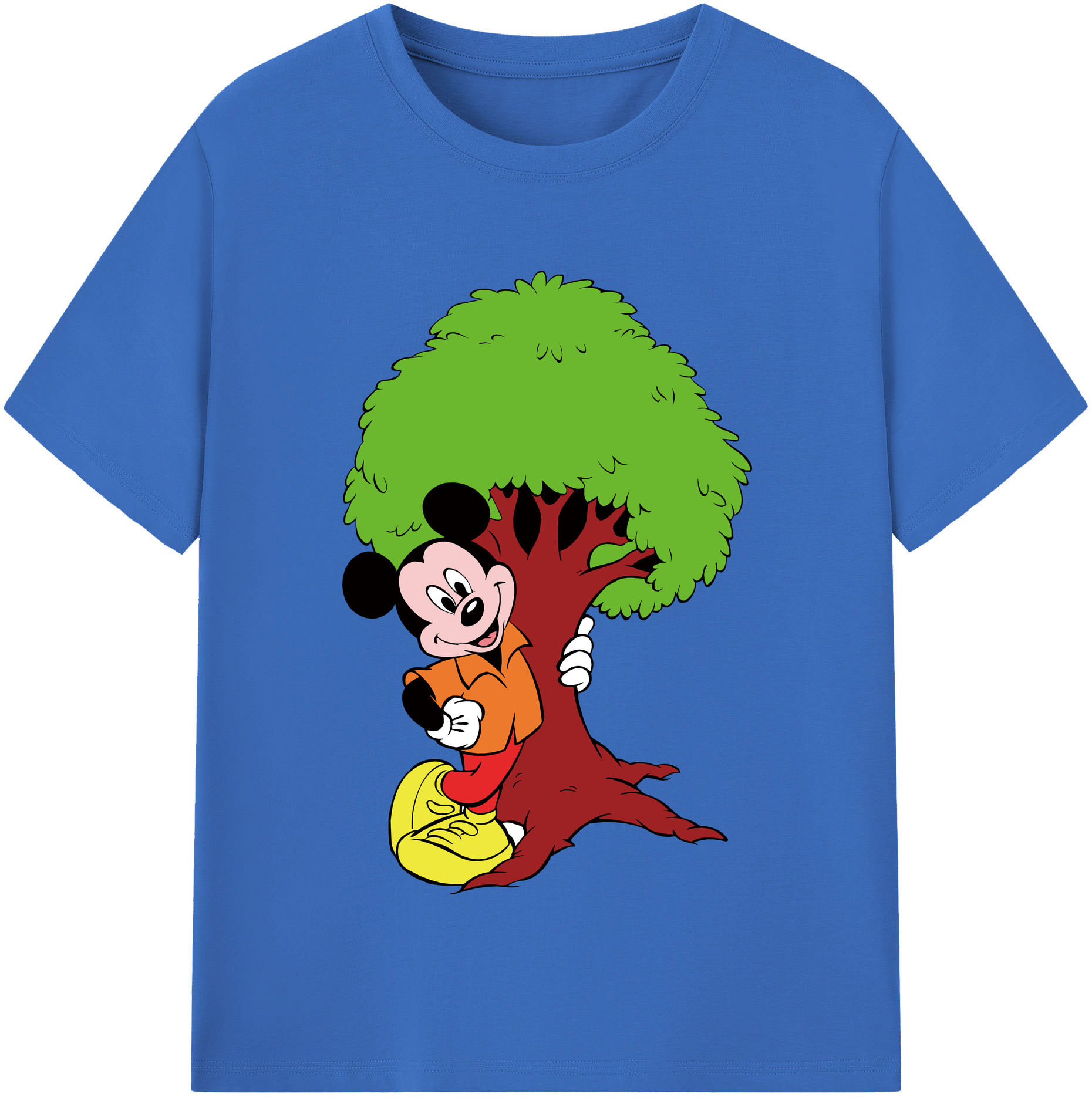 （画像用） ミッキーマウス Mickey Mouse 綿100％半袖Tシャツ（フロントプリント）