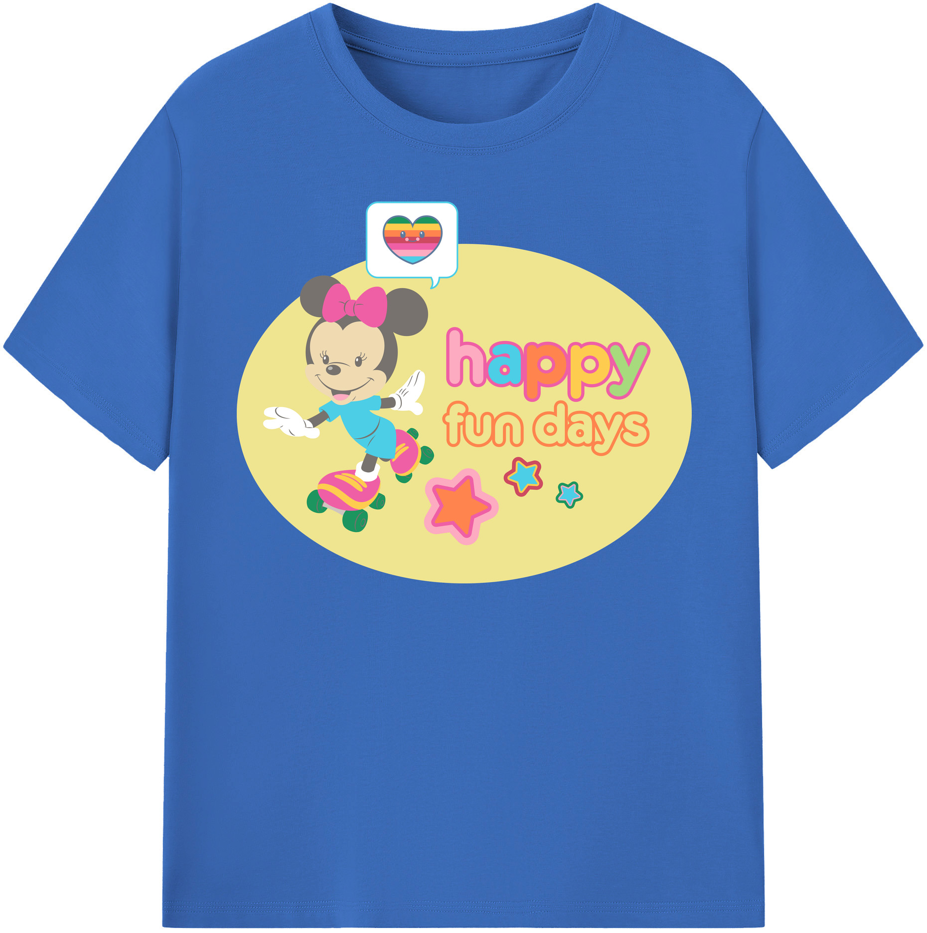 （画像用） ミッキーマウス Mickey Mouse 綿100％半袖Tシャツ（フロントプリント）