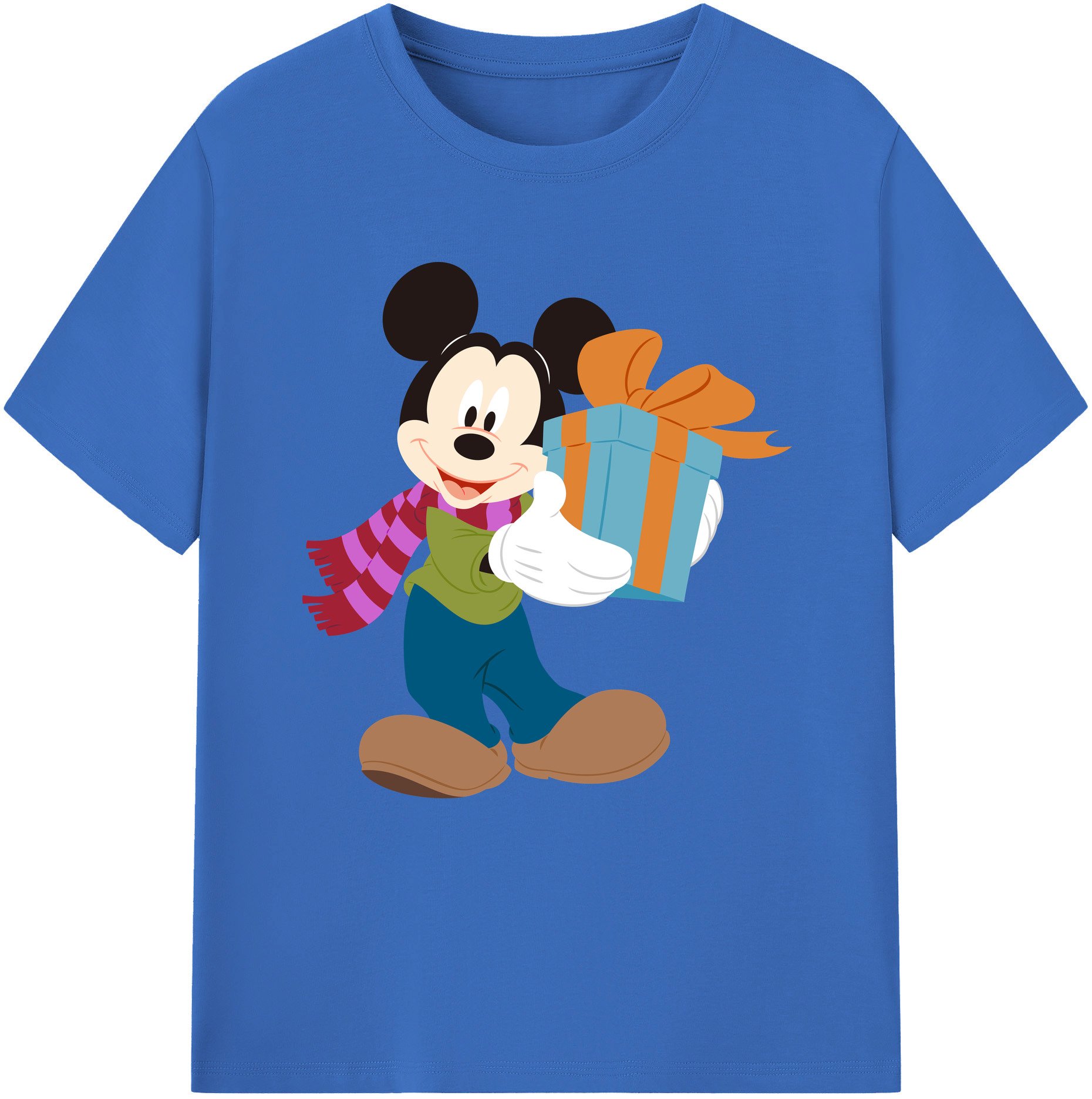 （画像用） ミッキーマウス Mickey Mouse 綿100％半袖Tシャツ（フロントプリント）