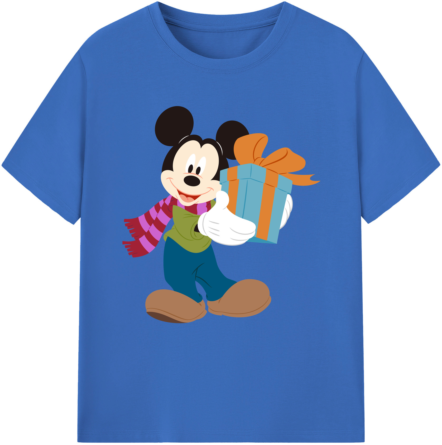 （画像用） ミッキーマウス Mickey Mouse 綿100％半袖Tシャツ（フロントプリント）