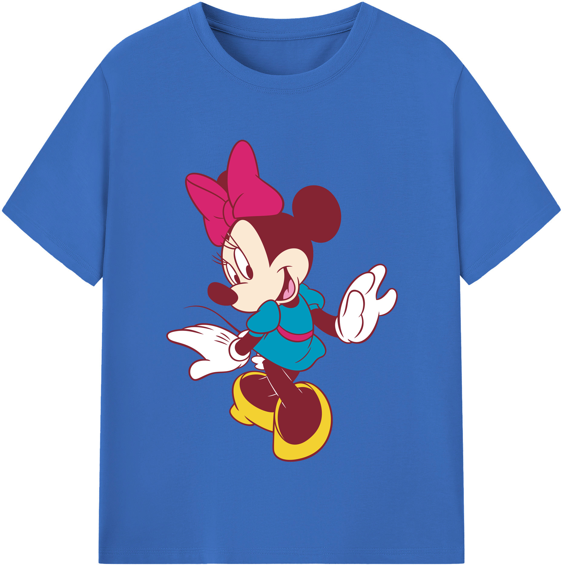 （画像用） ミッキーマウス Mickey Mouse 綿100％半袖Tシャツ（フロントプリント）