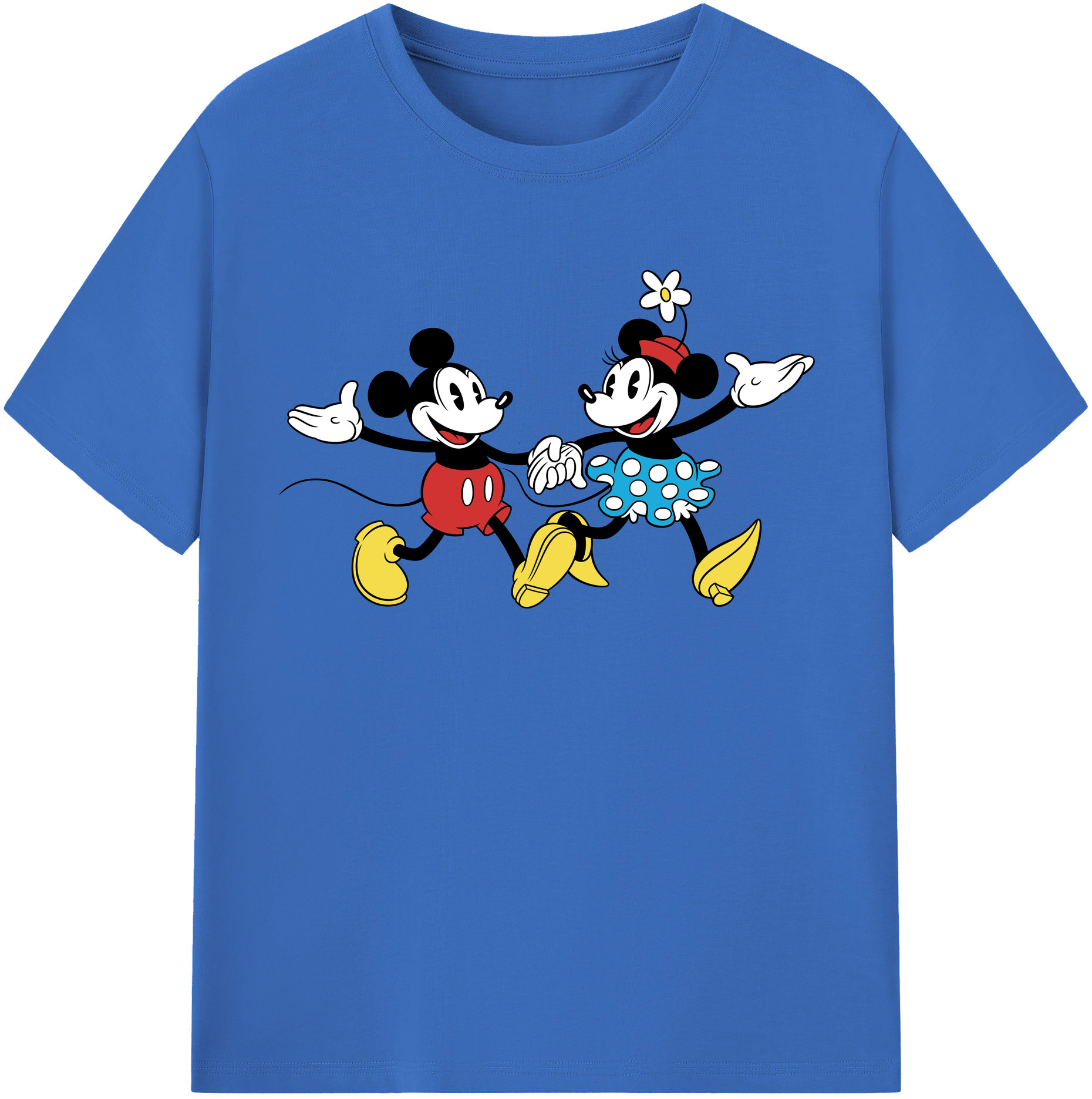 （画像用） ミッキーマウス Mickey Mouse 綿100％半袖Tシャツ（フロントプリント）