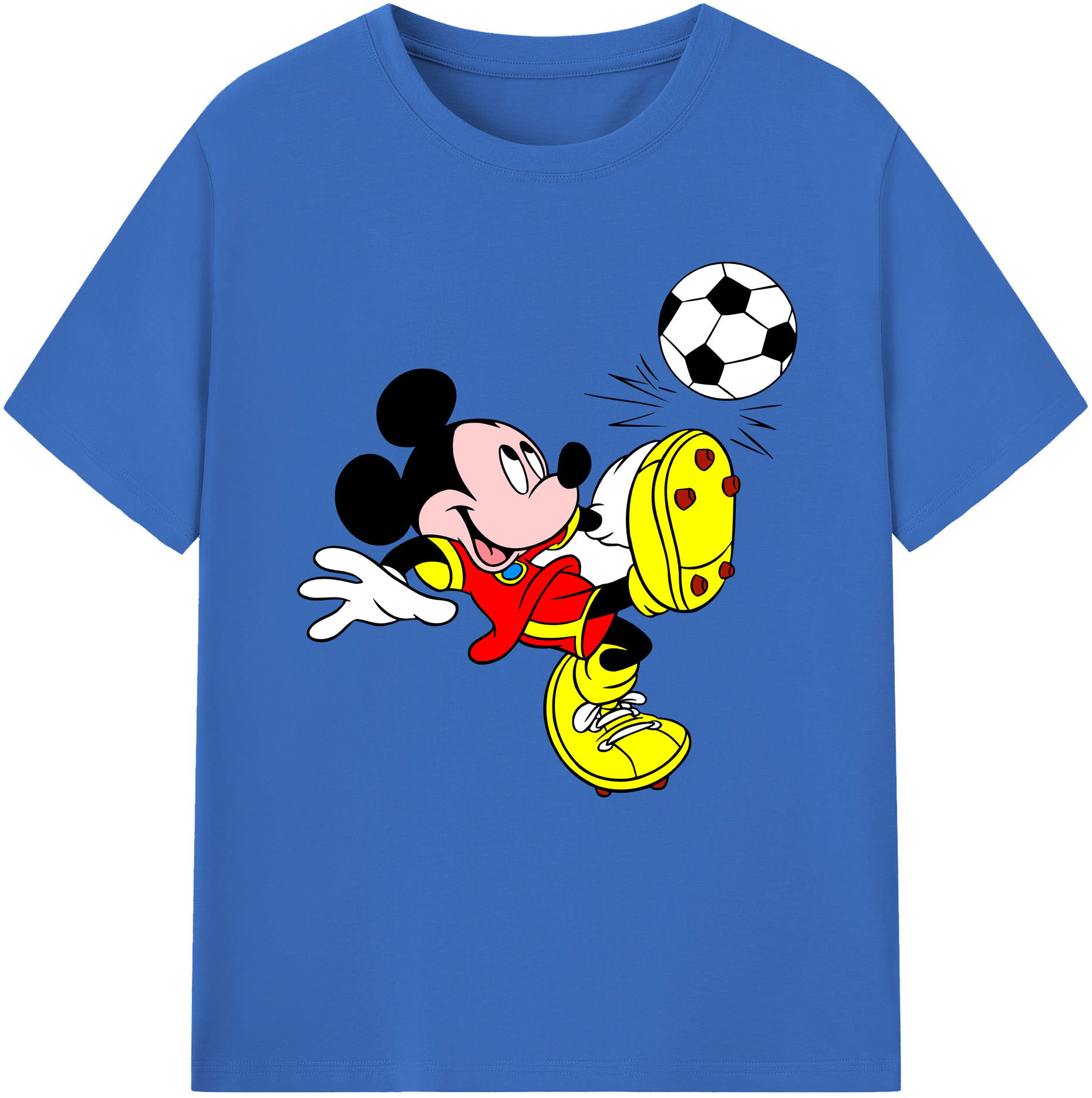 （画像用） ミッキーマウス Mickey Mouse 綿100％半袖Tシャツ（フロントプリント）