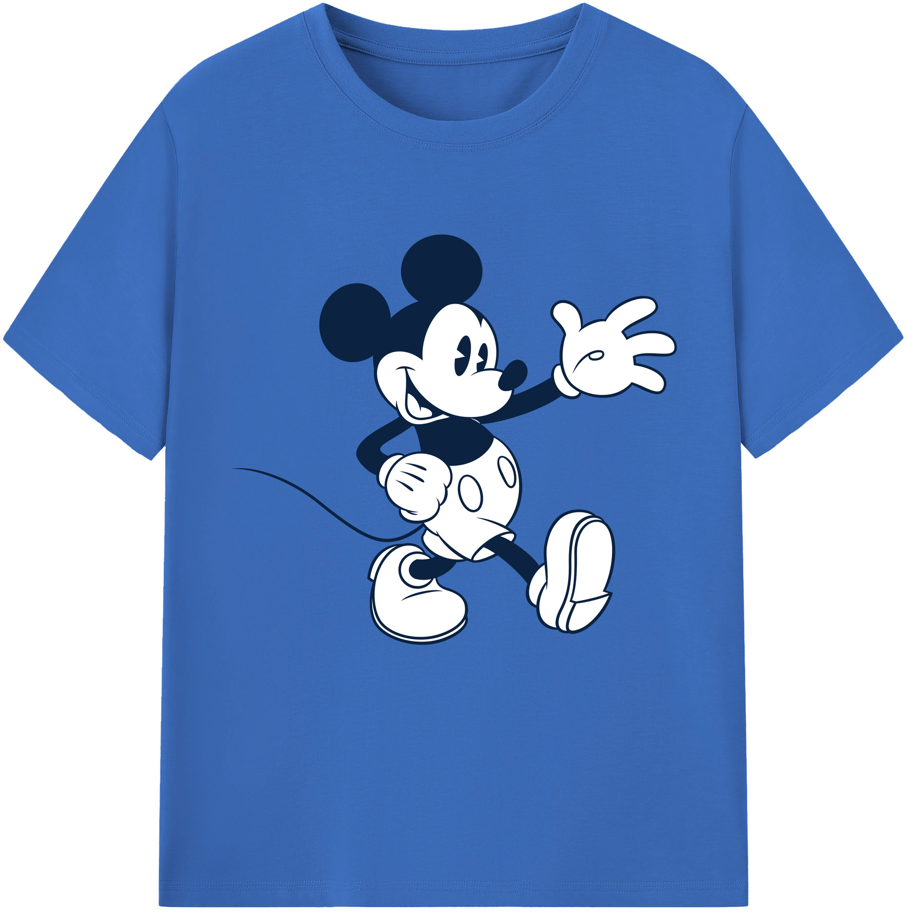 （画像用） ミッキーマウス Mickey Mouse 綿100％半袖Tシャツ（フロントプリント）