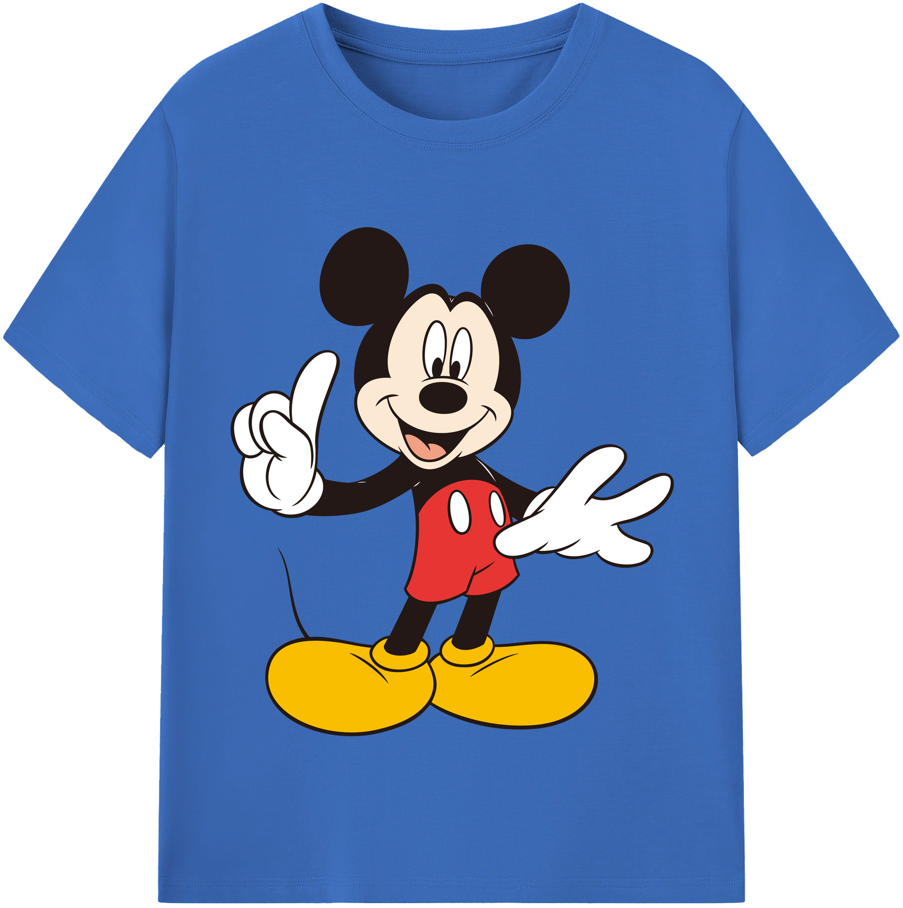 （画像用） ミッキーマウス Mickey Mouse 綿100％半袖Tシャツ（フロントプリント）