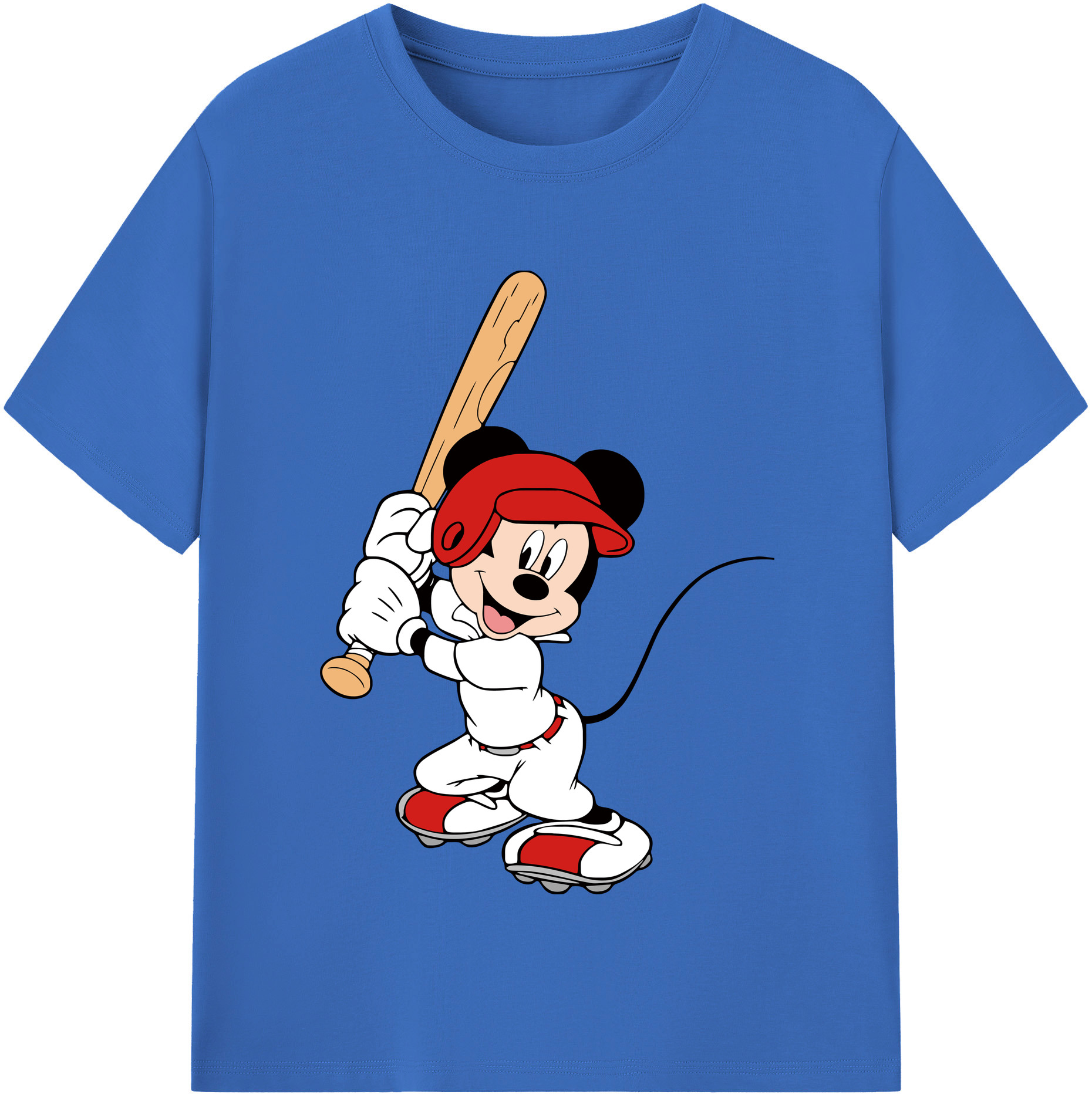 （画像用） ミッキーマウス Mickey Mouse 綿100％半袖Tシャツ（フロントプリント）