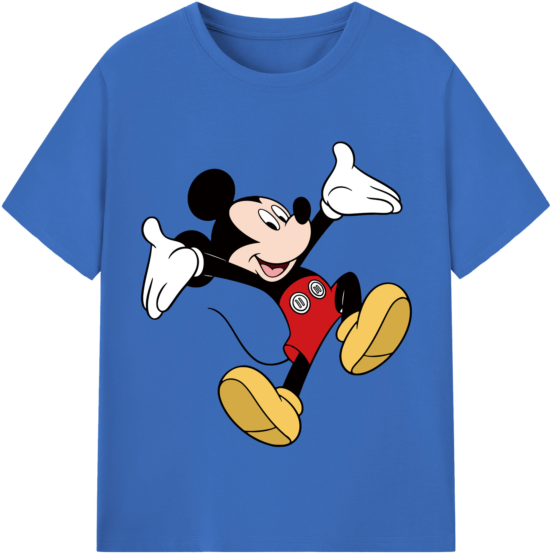 （画像用） ミッキーマウス Mickey Mouse 綿100％半袖Tシャツ（フロントプリント）
