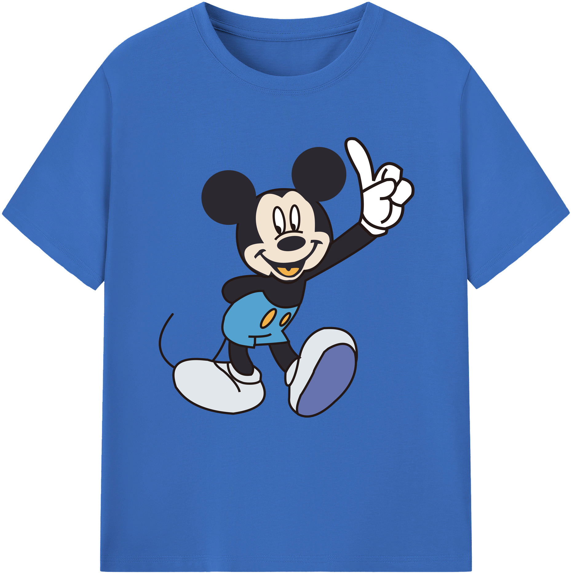 （画像用） ミッキーマウス Mickey Mouse 綿100％半袖Tシャツ（フロントプリント）