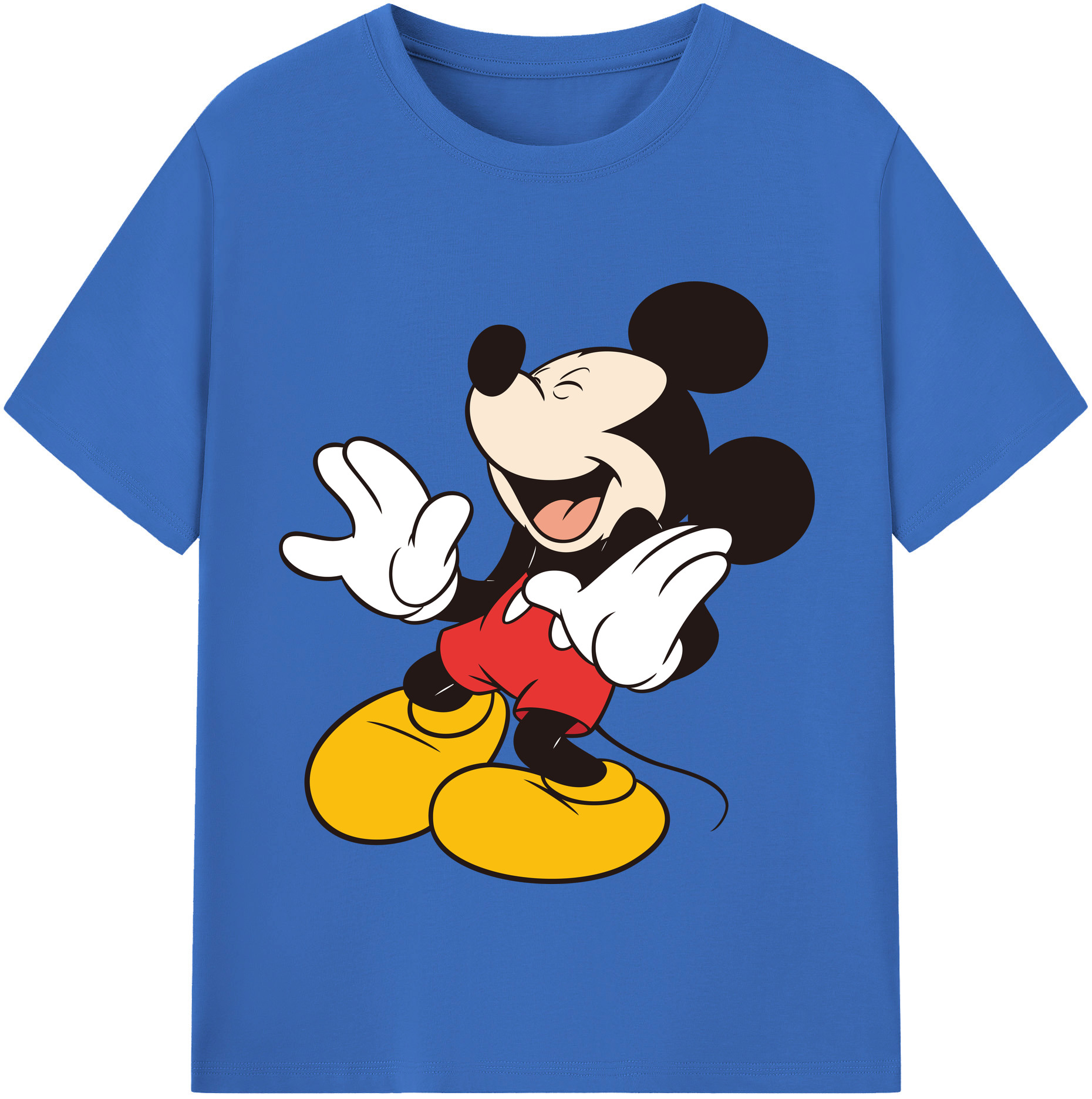 （画像用） ミッキーマウス Mickey Mouse 綿100％半袖Tシャツ（フロントプリント）