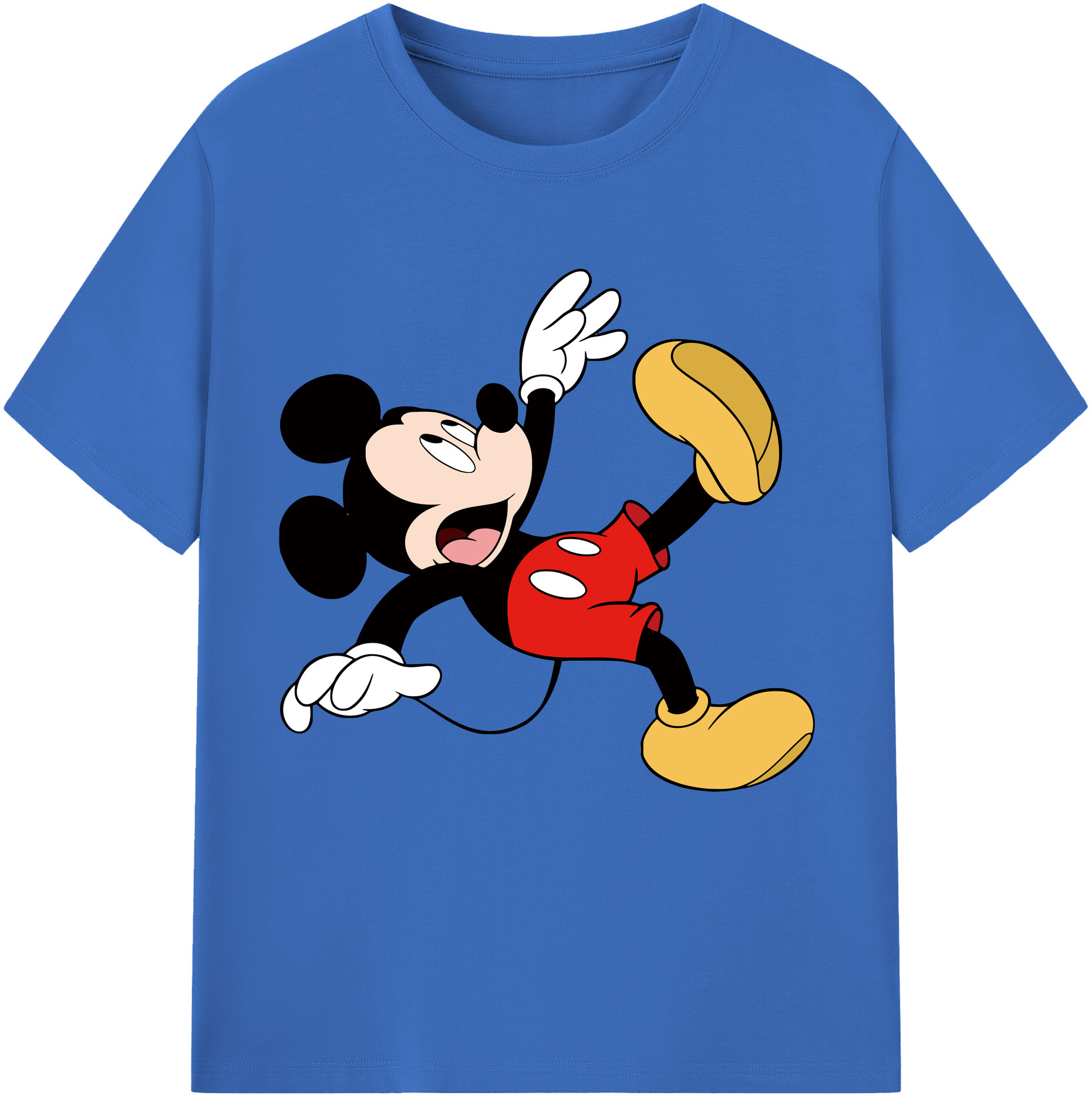 （画像用） ミッキーマウス Mickey Mouse 綿100％半袖Tシャツ（フロントプリント）