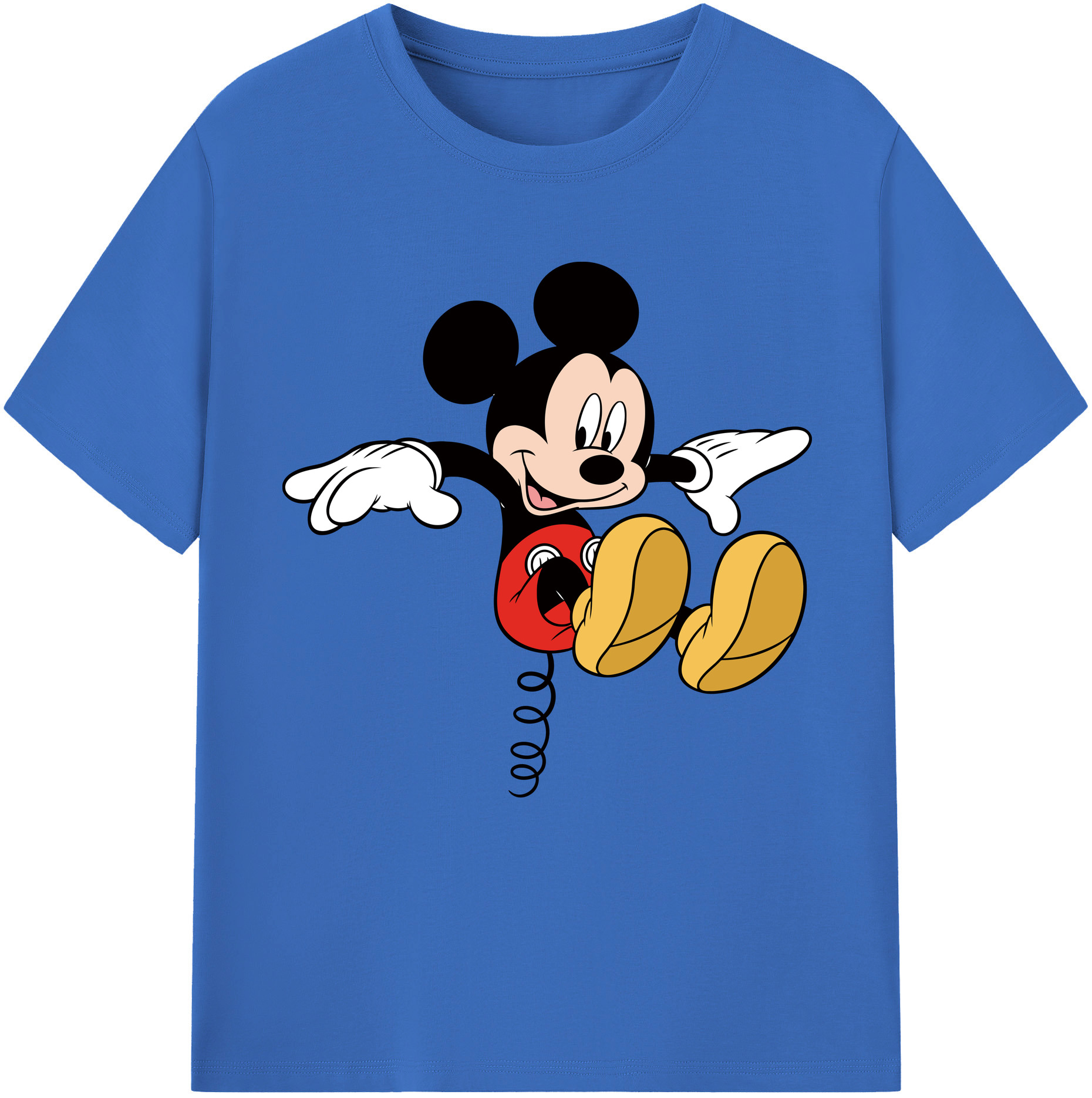 （画像用） ミッキーマウス Mickey Mouse 綿100％半袖Tシャツ（フロントプリント）