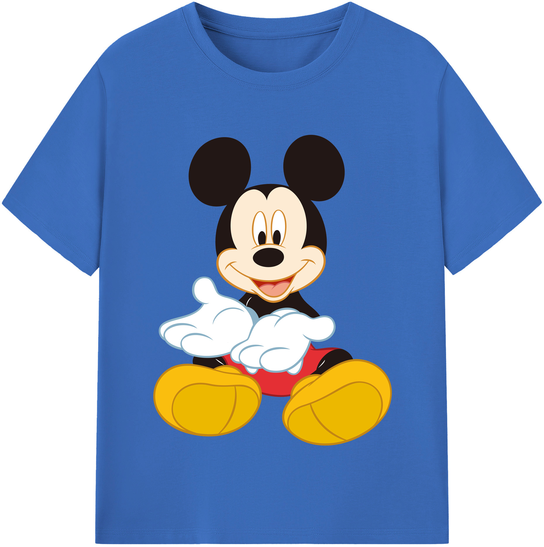 （画像用） ミッキーマウス Mickey Mouse 綿100％半袖Tシャツ（フロントプリント）