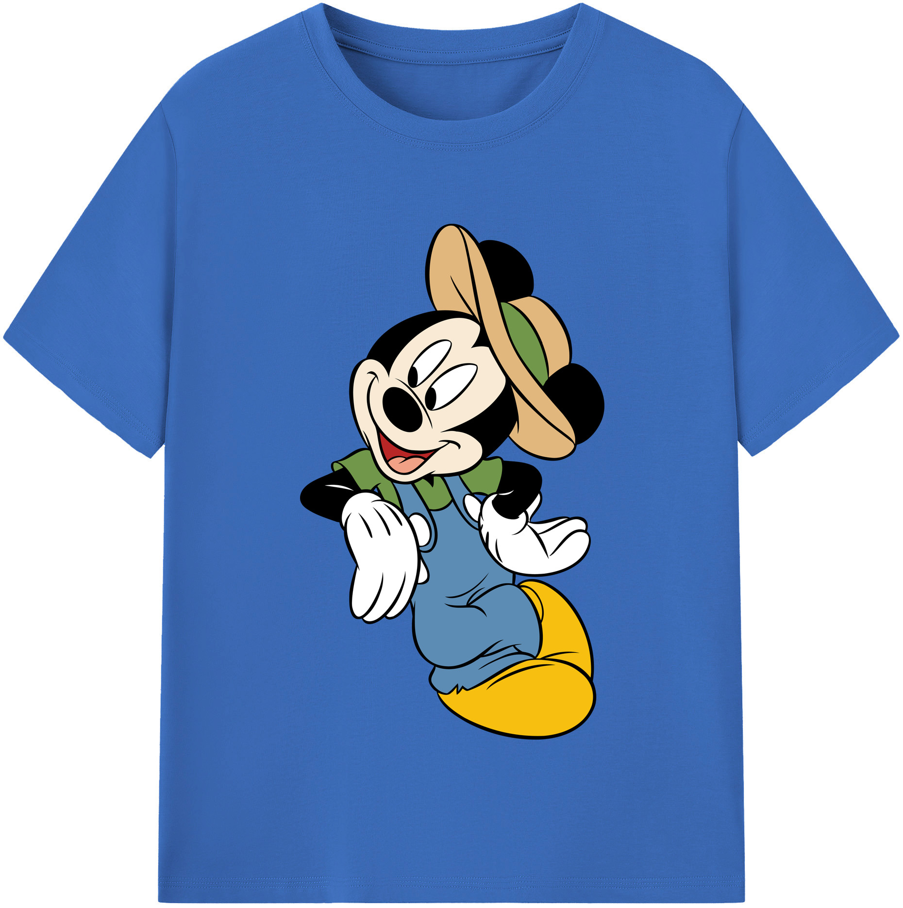 （画像用） ミッキーマウス Mickey Mouse 綿100％半袖Tシャツ（フロントプリント）