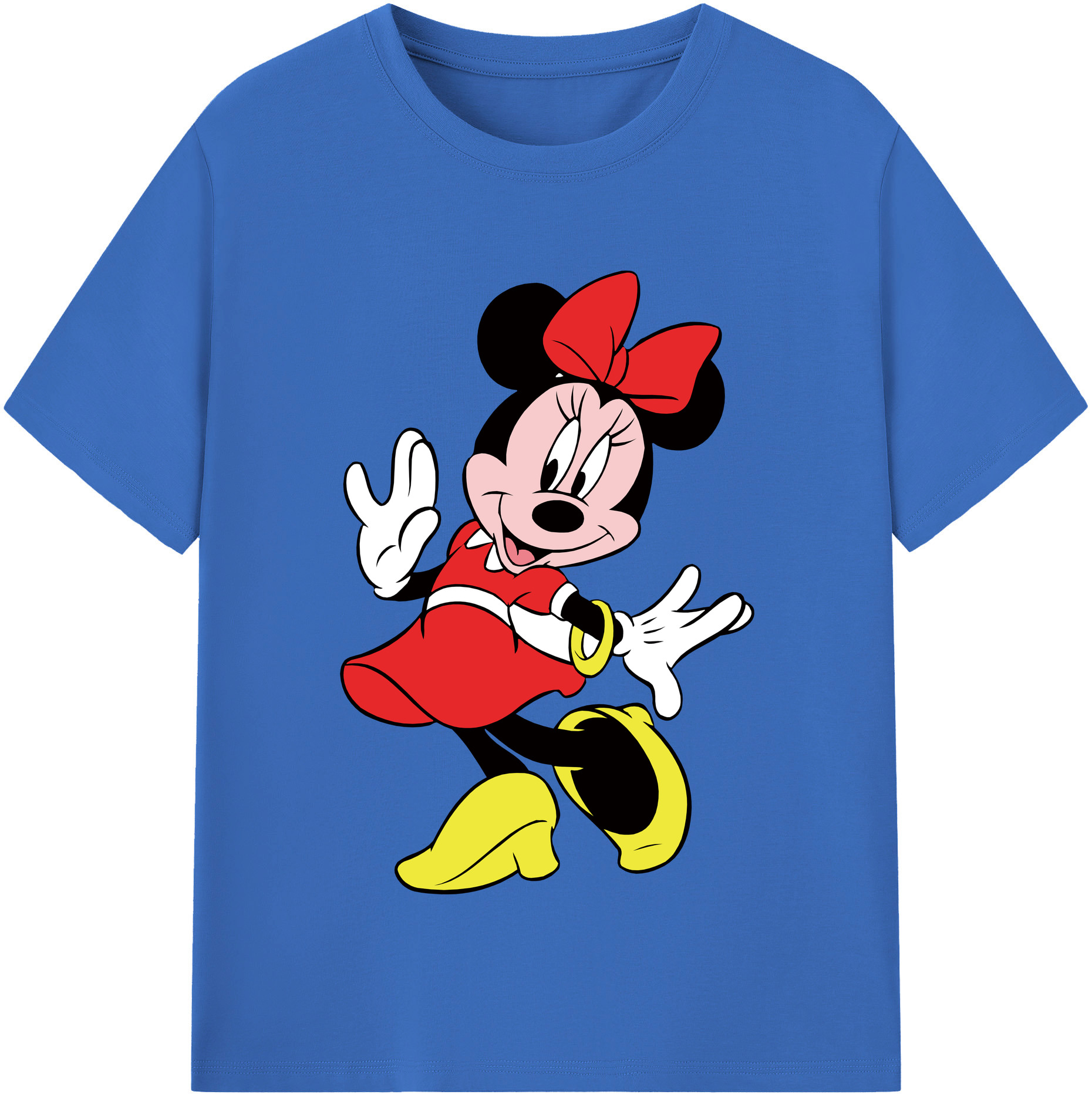 （画像用） ミッキーマウス Mickey Mouse 綿100％半袖Tシャツ（フロントプリント）