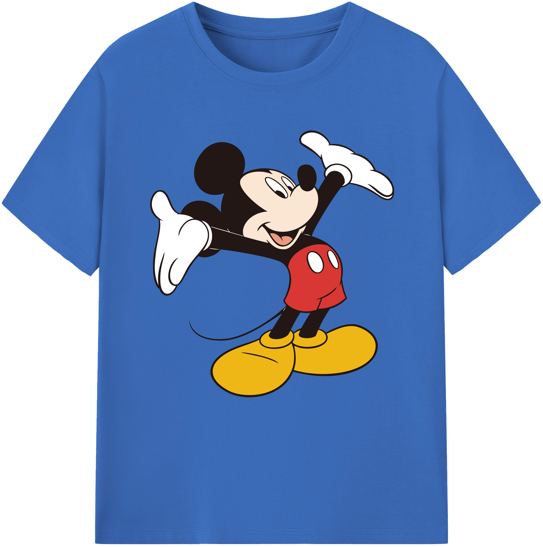 （画像用） ミッキーマウス Mickey Mouse 綿100％半袖Tシャツ（フロントプリント）