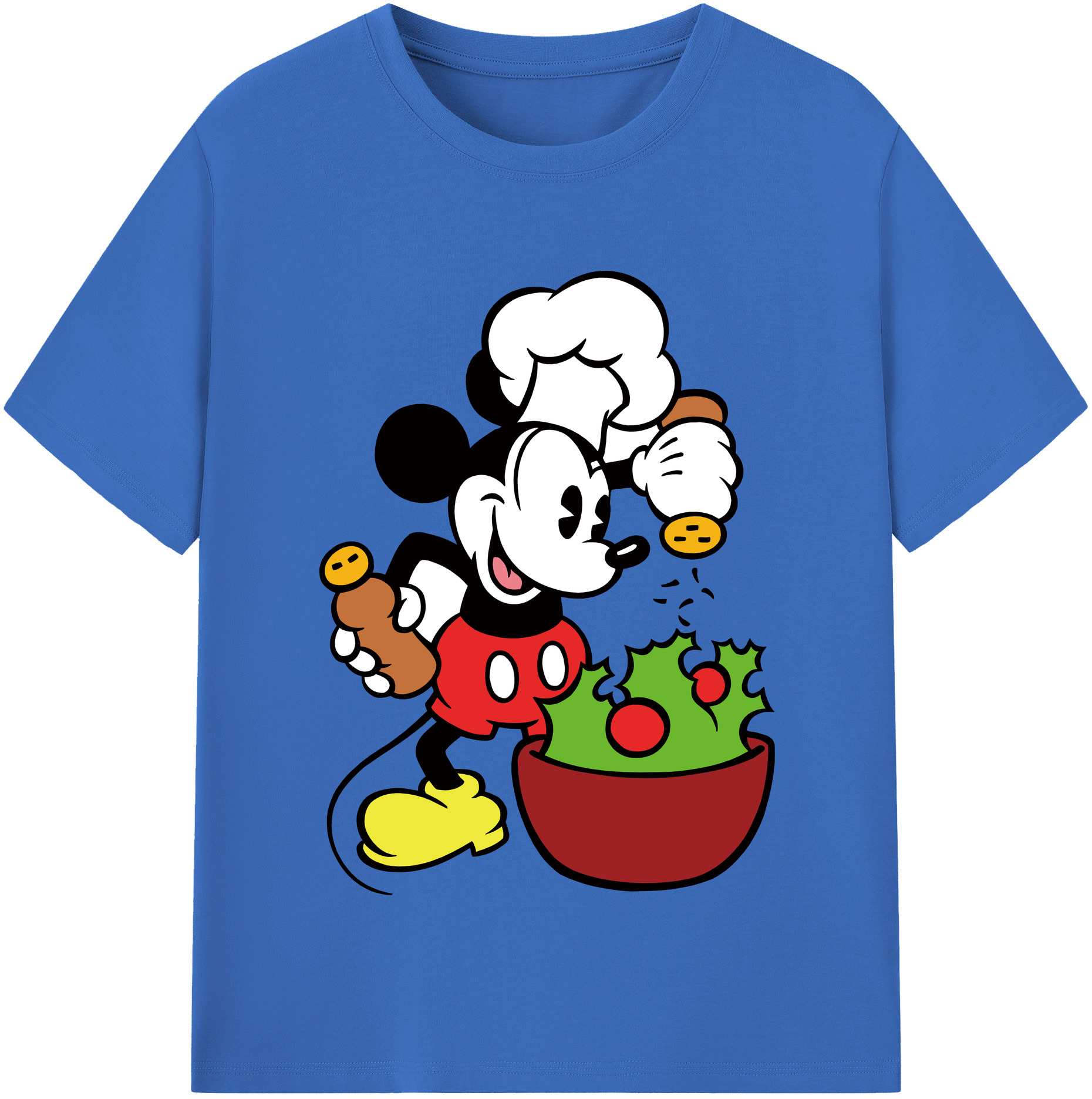 （画像用） ミッキーマウス Mickey Mouse 綿100％半袖Tシャツ（フロントプリント）