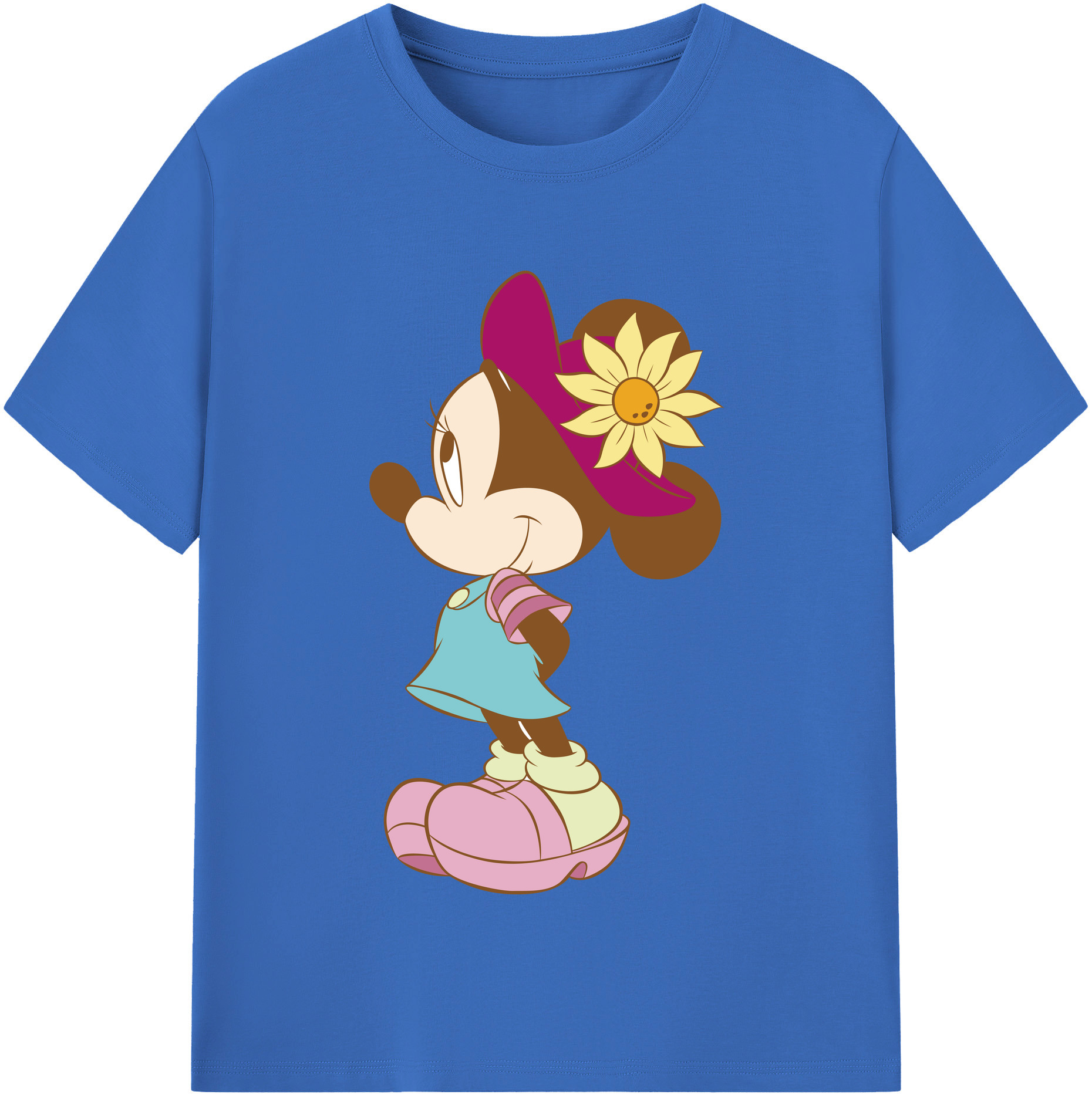 （画像用） ミッキーマウス Mickey Mouse 綿100％半袖Tシャツ（フロントプリント）