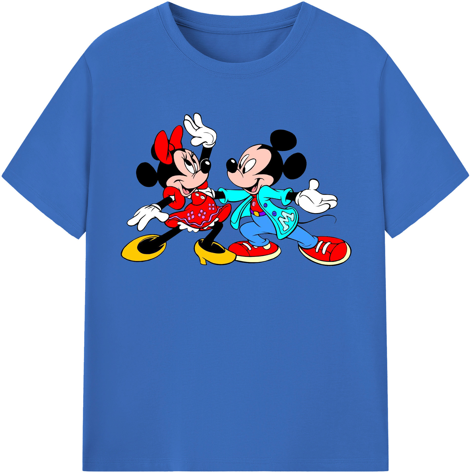 （画像用） ミッキーマウス Mickey Mouse 綿100％半袖Tシャツ（フロントプリント）