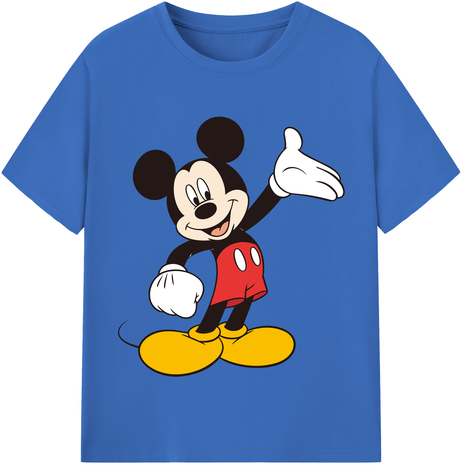 （画像用） ミッキーマウス Mickey Mouse 綿100％半袖Tシャツ（フロントプリント）