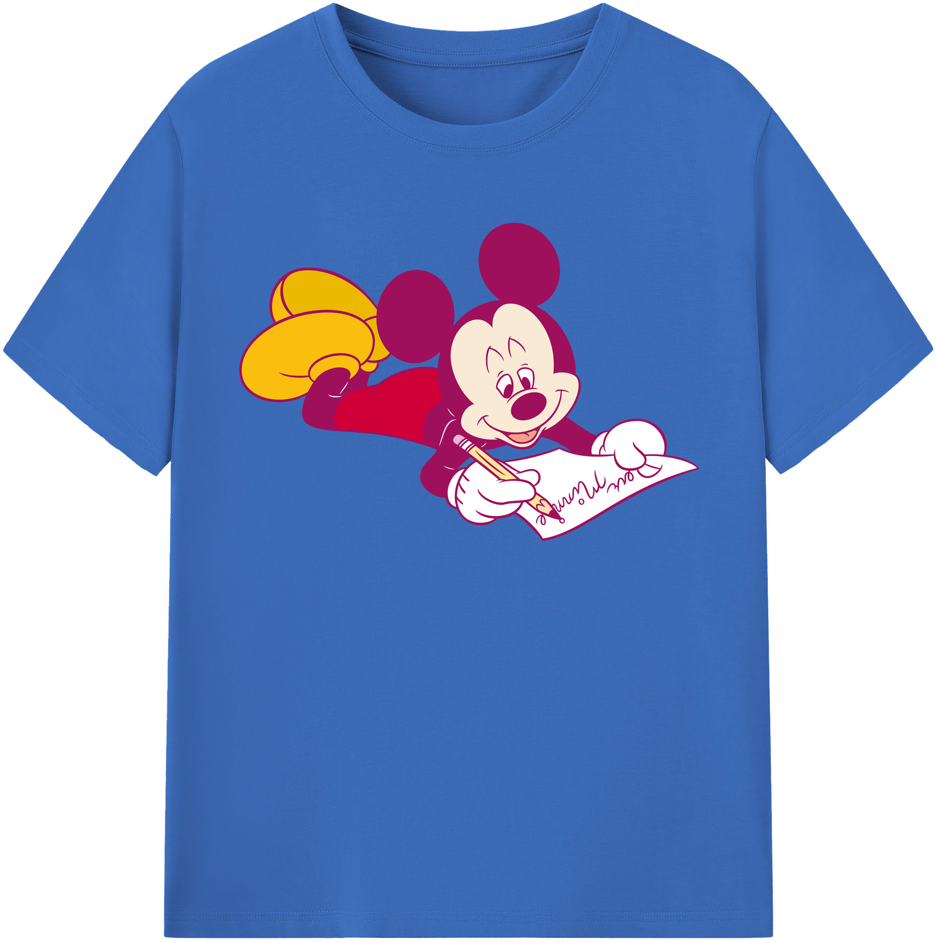 （画像用） ミッキーマウス Mickey Mouse 綿100％半袖Tシャツ（フロントプリント）
