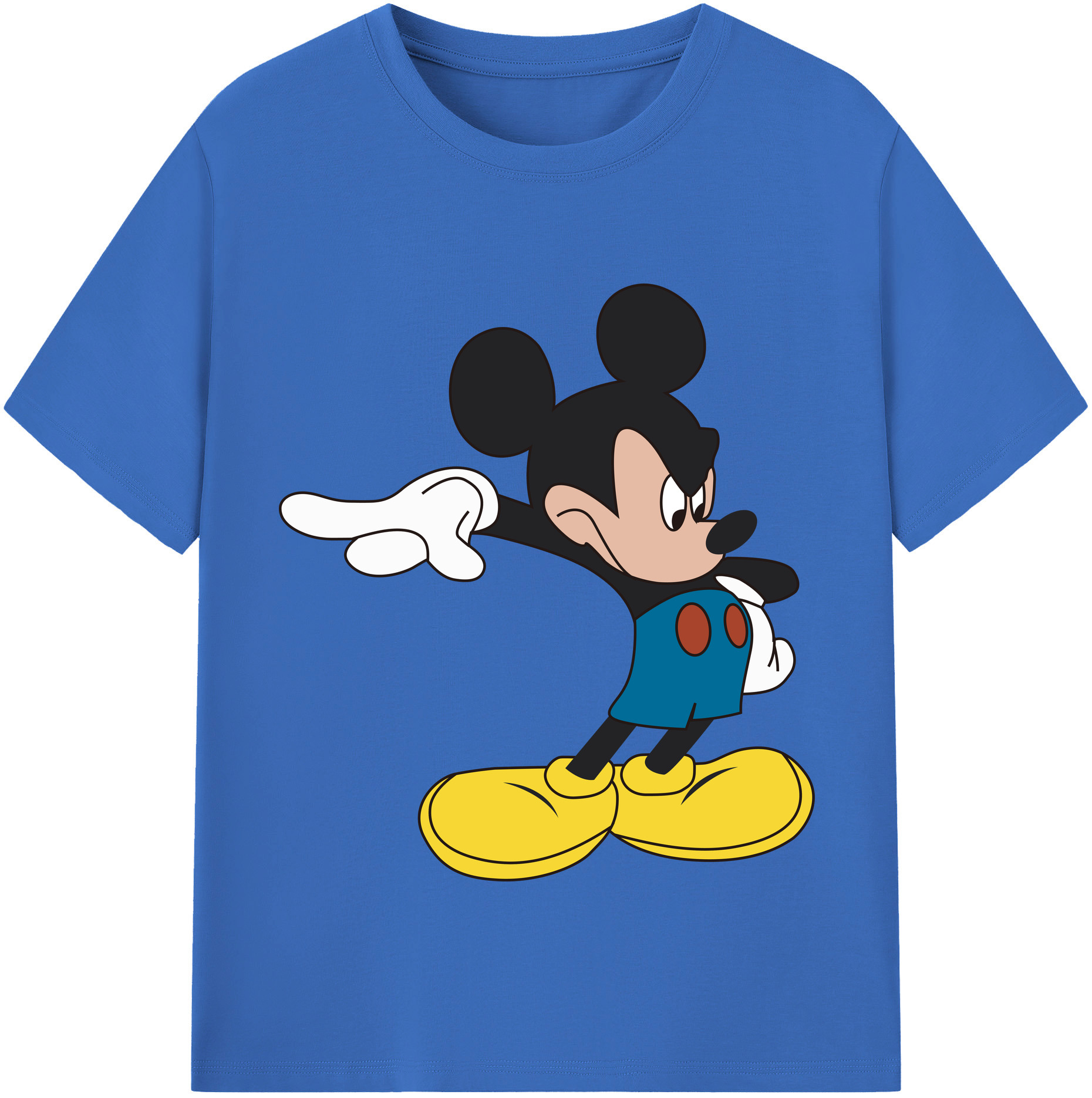（画像用） ミッキーマウス Mickey Mouse 綿100％半袖Tシャツ（フロントプリント）
