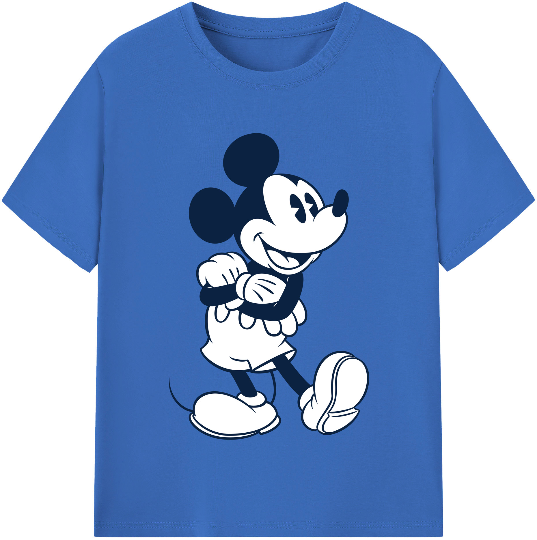 （画像用） ミッキーマウス Mickey Mouse 綿100％半袖Tシャツ（フロントプリント）