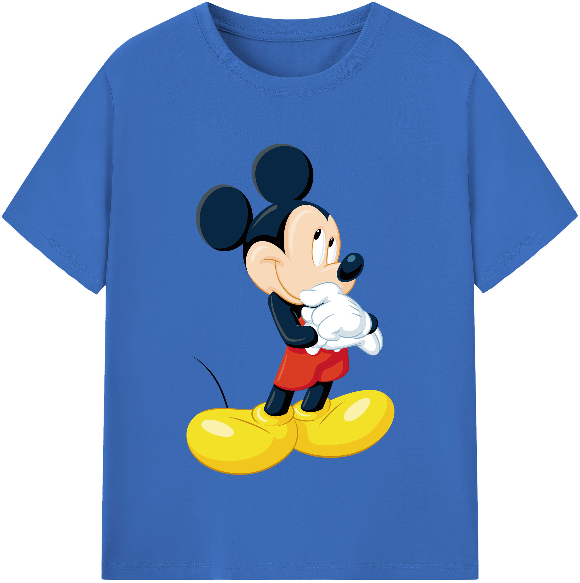 （画像用） ミッキーマウス Mickey Mouse 綿100％半袖Tシャツ（フロントプリント）